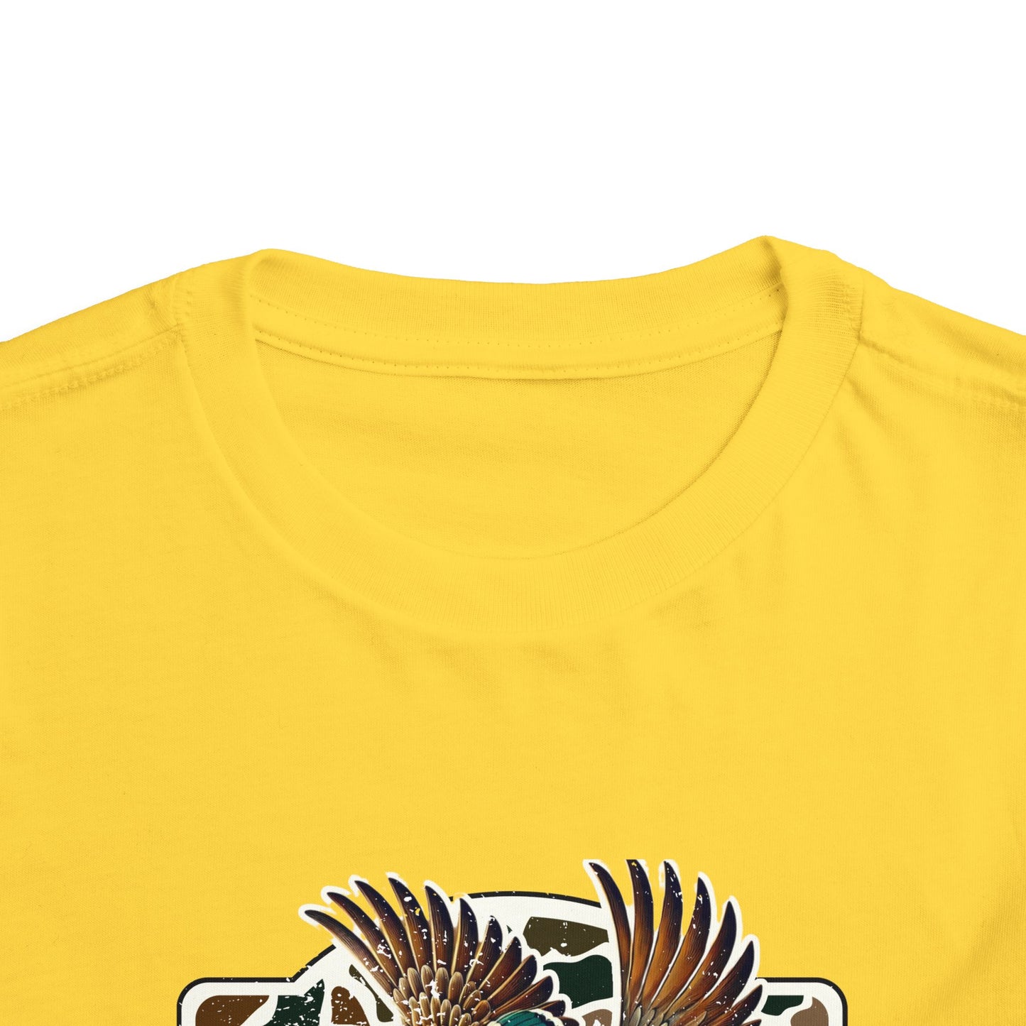 Toddler Tee — Flying Mallard Duck Graphic (Kids Hunting/Camo Outfit)