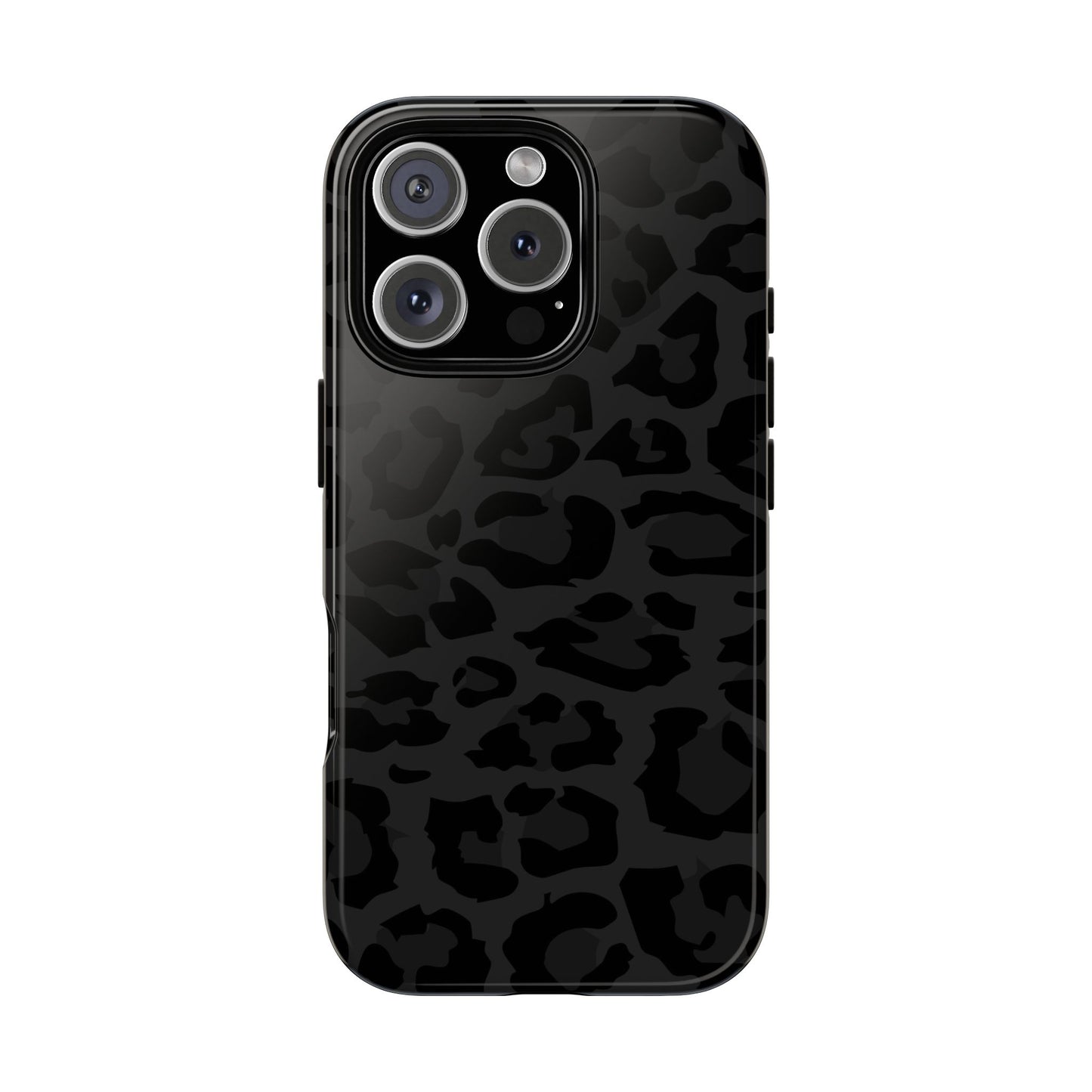 Black Leopard Print Tough Phone Case
