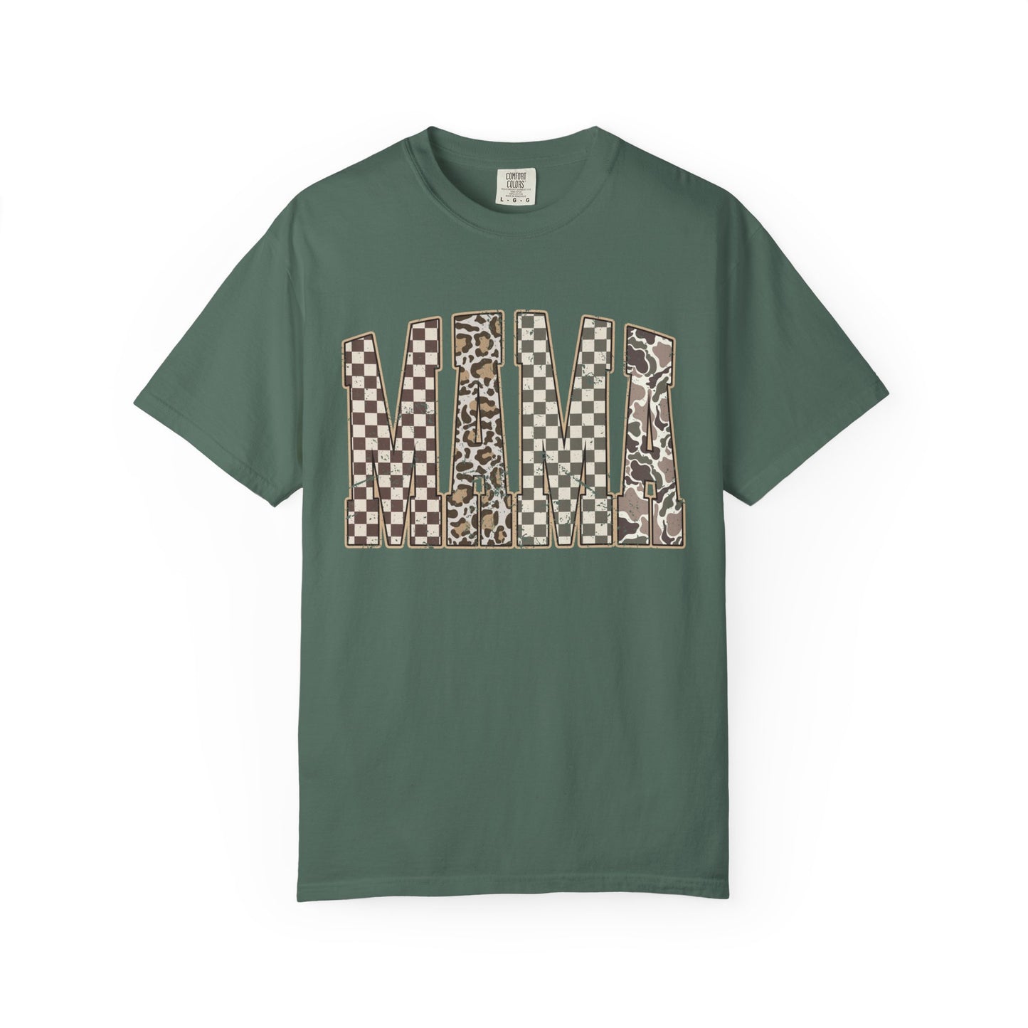 Mama Checkerboard Pattern Tee