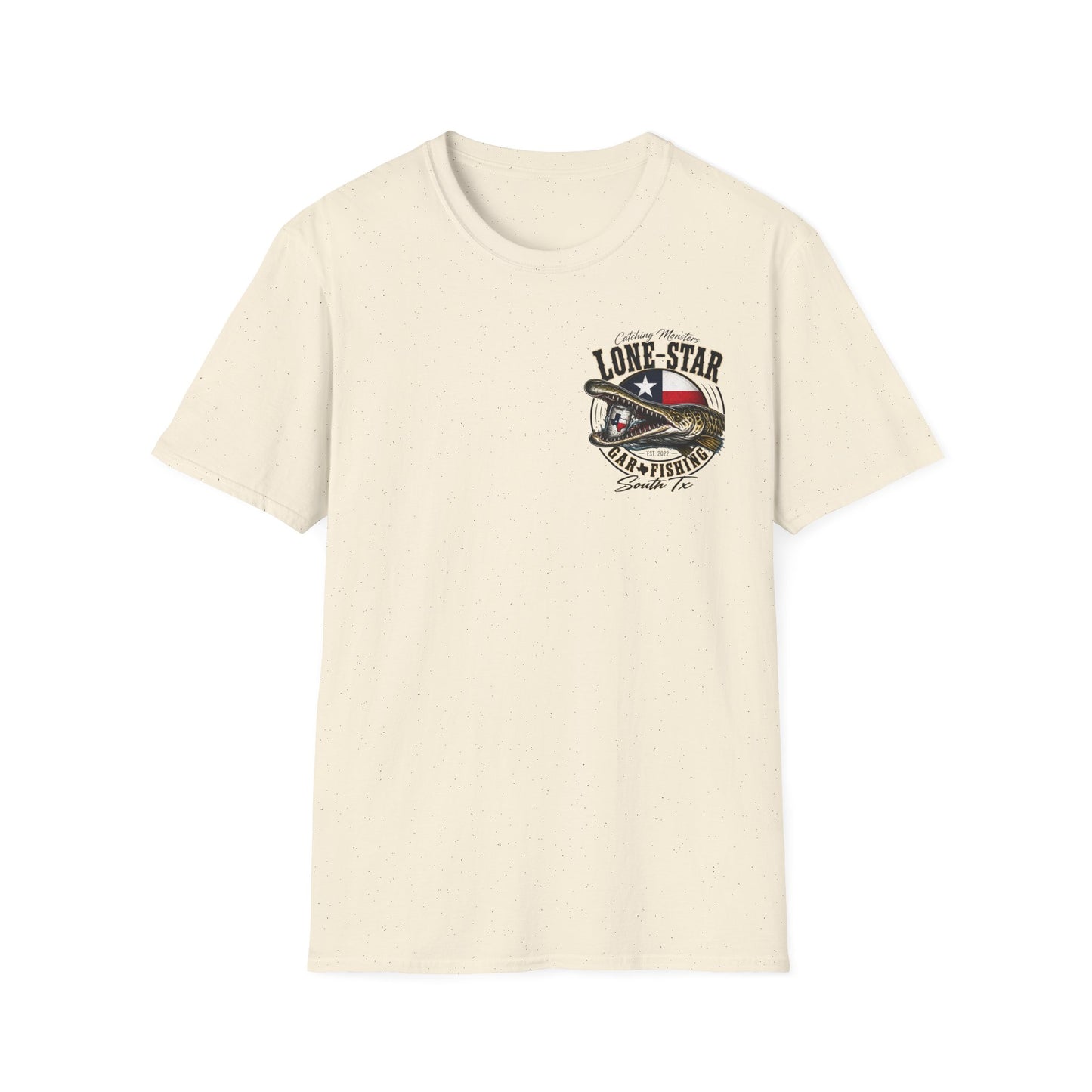 Lone-Star Fishing T-Shirt — "Catching Monster" Texas Flag Bass Shirt