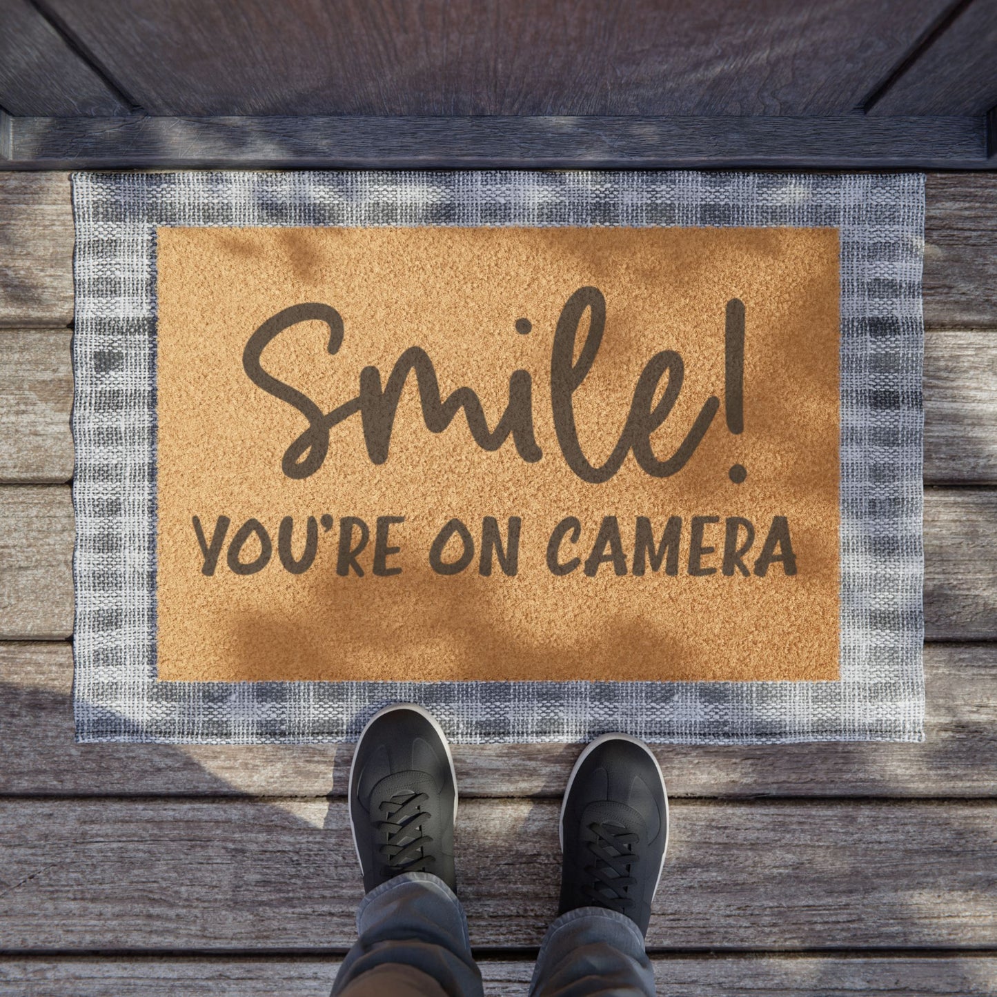 Smile! You’re On Camera Doormat