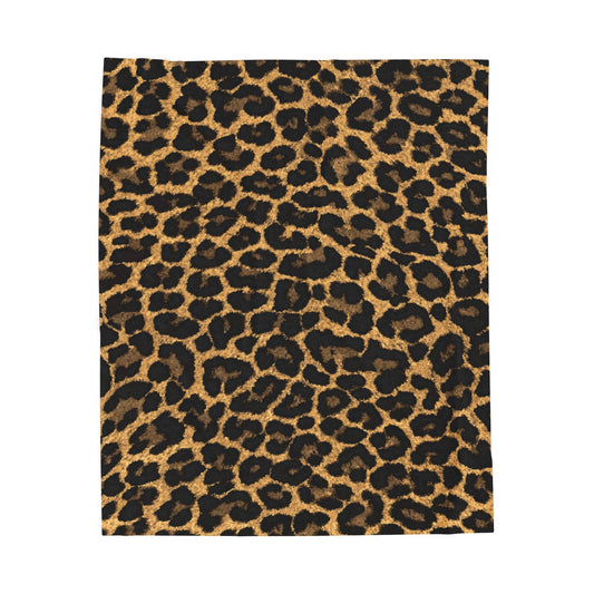 Leopard Print Plush Blanket