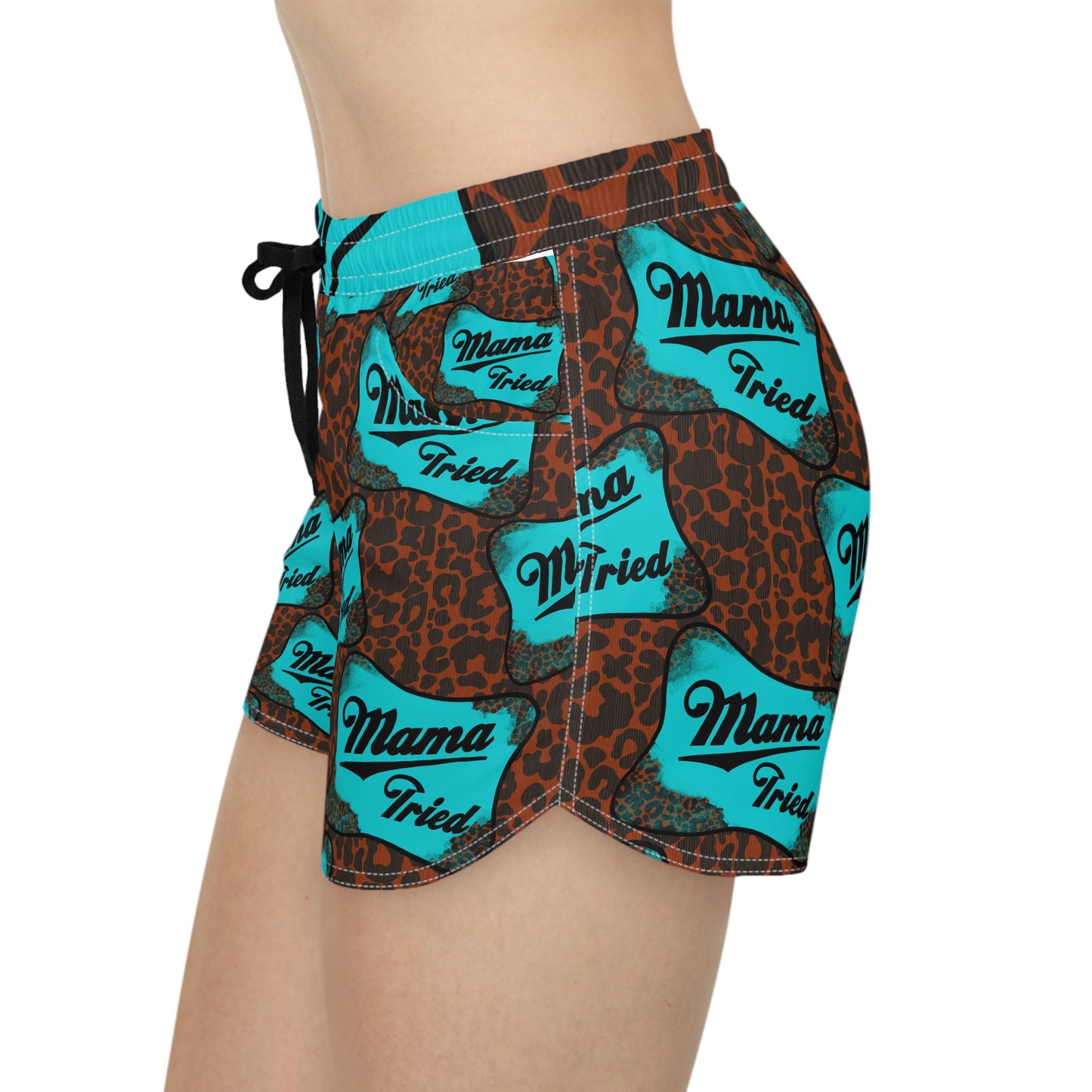 Mama Tried Leopard Print Casual Shorts