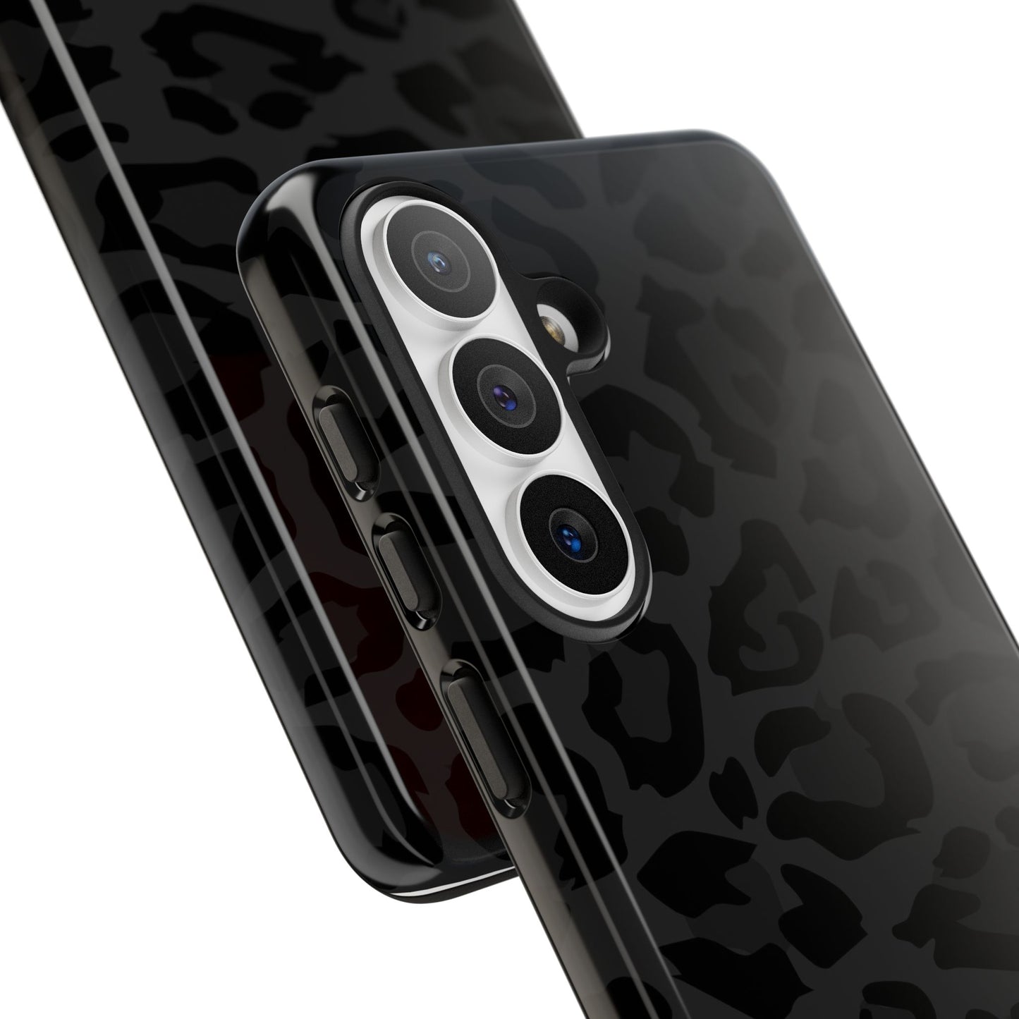Black Leopard Print Tough Phone Case