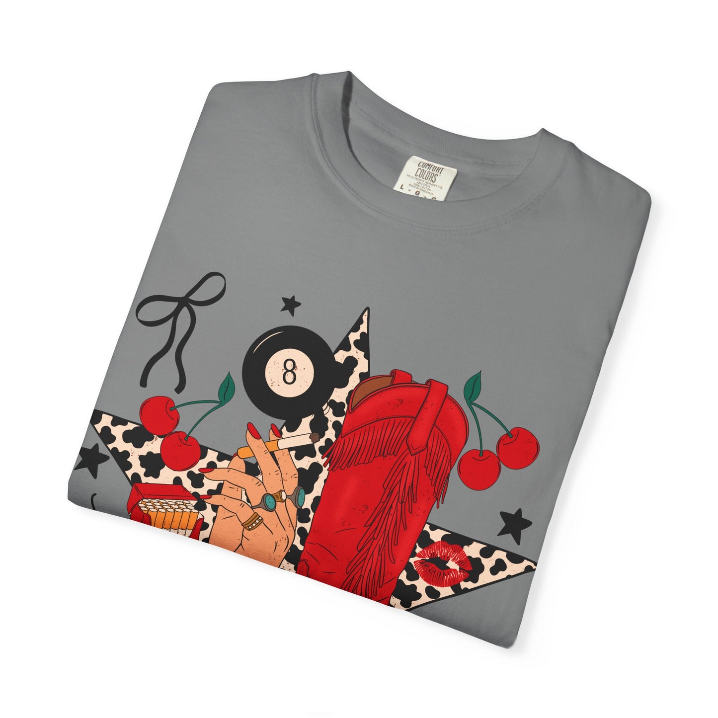 Graphic T-Shirt Cowgirl Boot & Star Design