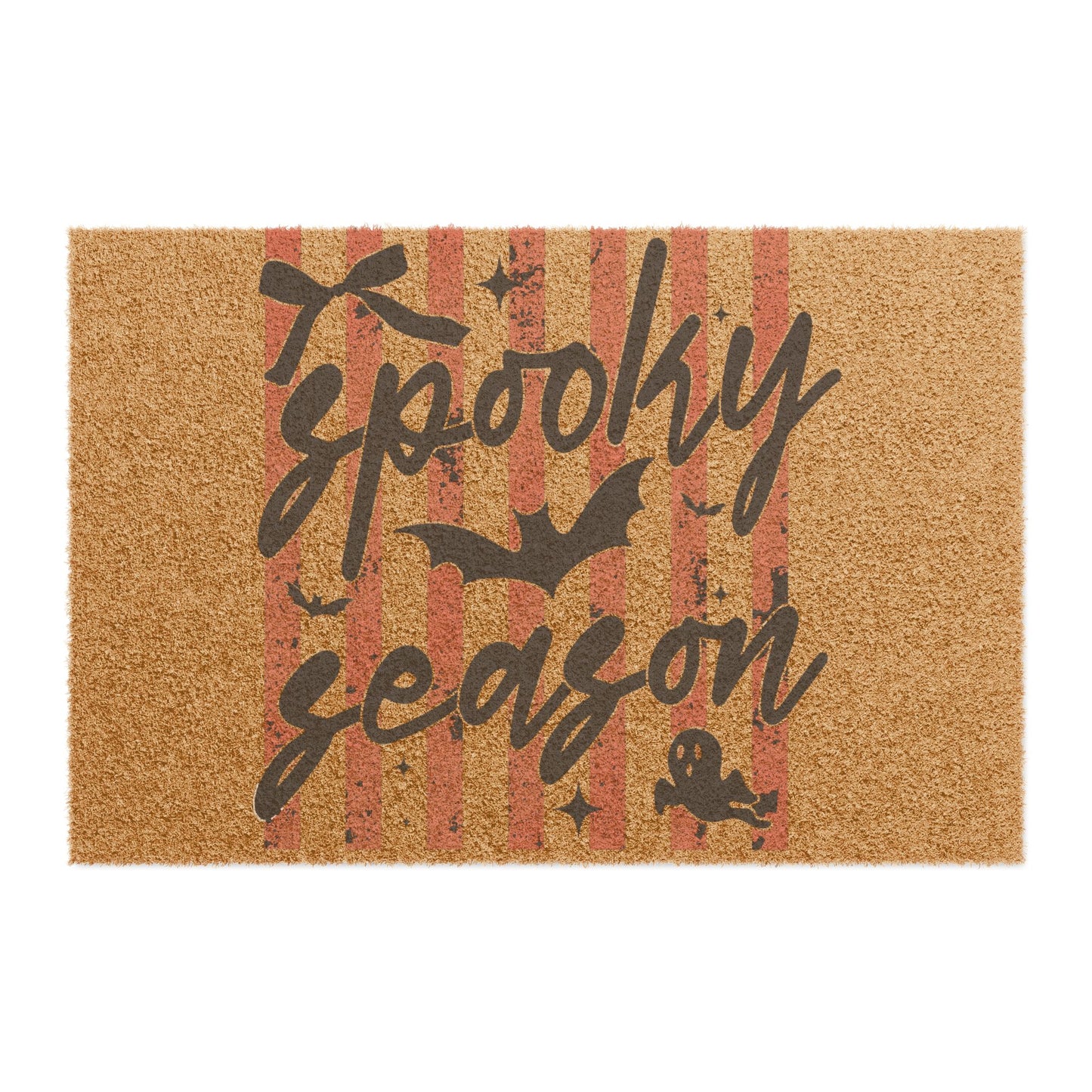 Spooky Season Doormat — Halloween Welcome Mat with Bats & Ghosts