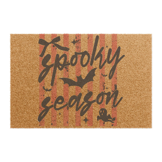 Spooky Season Doormat — Halloween Welcome Mat with Bats & Ghosts