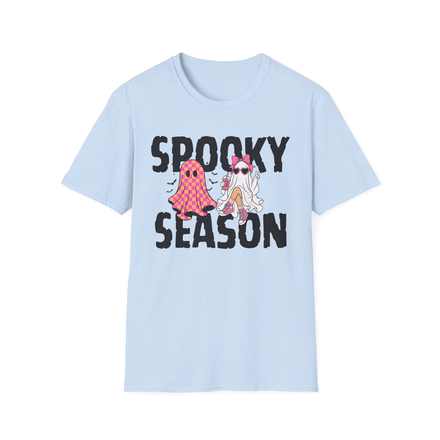 Spooky Season T-Shirt — Cute Ghost & Glam Halloween Tee