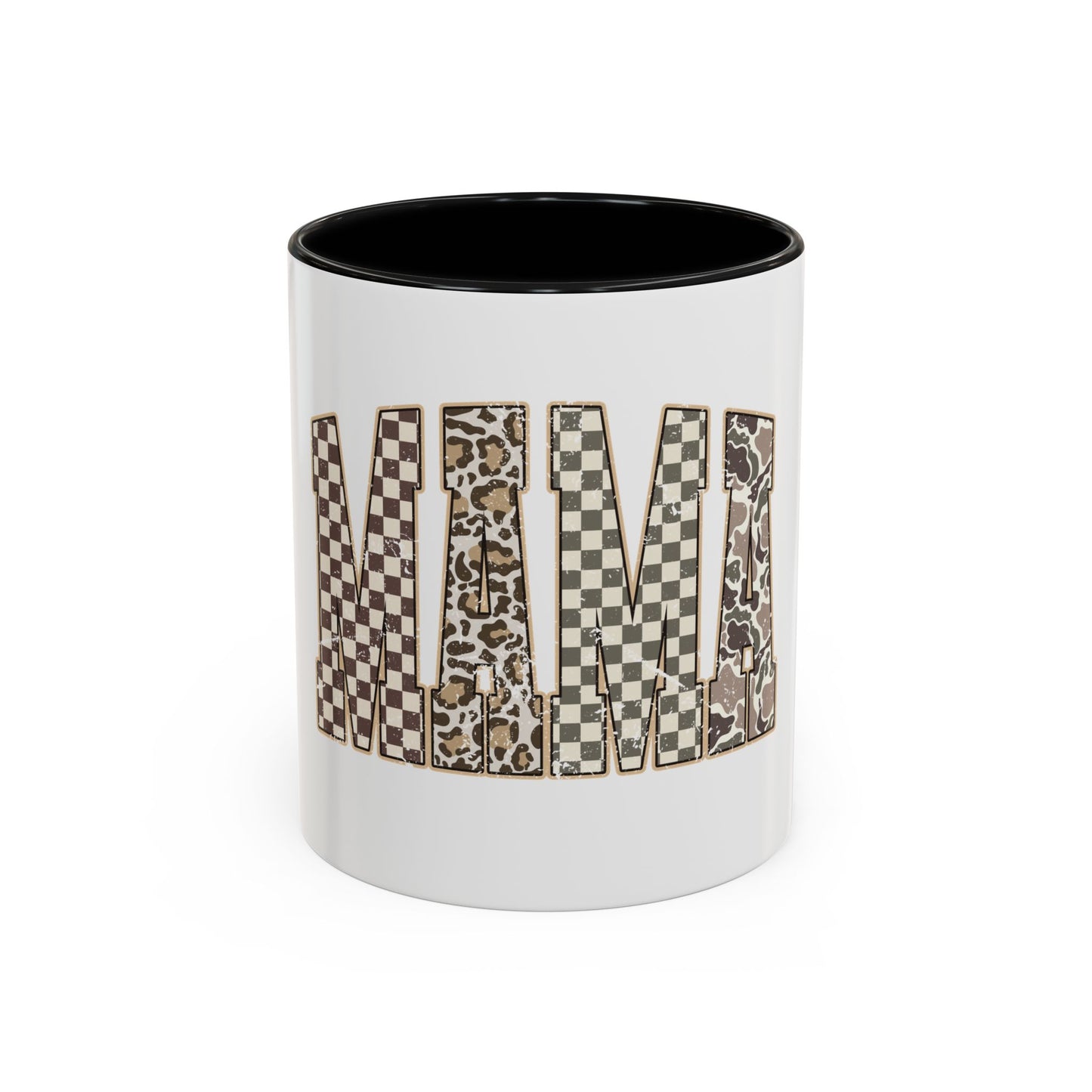 Mama Leopard & Checker Accent Coffee Mug