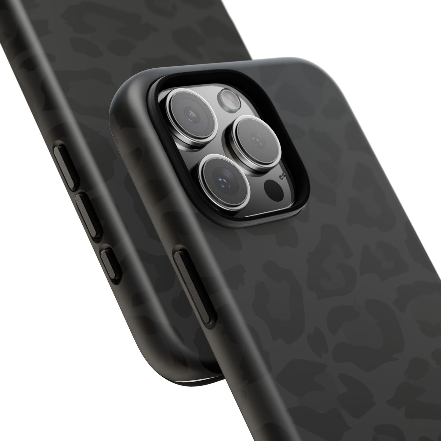 Black Leopard Print Tough Phone Case