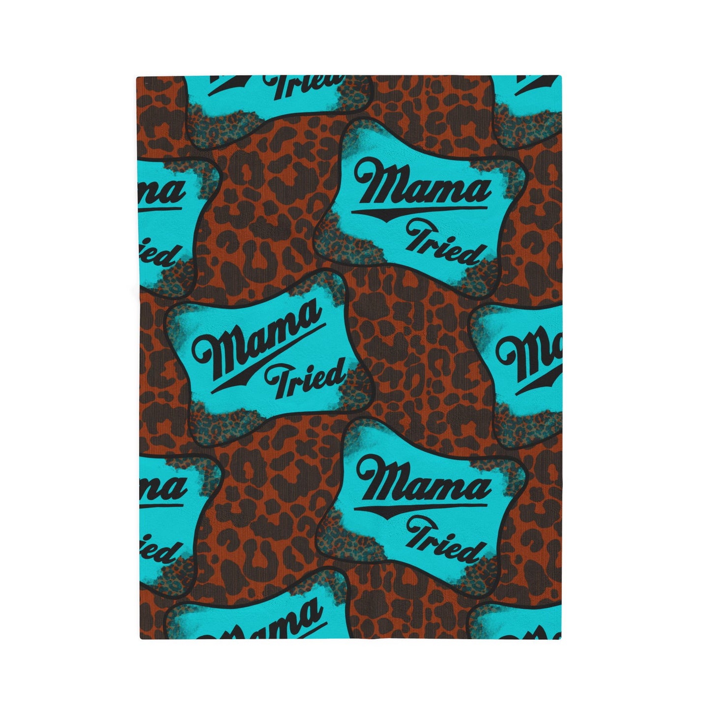 Mama Tried Velveteen Plush Blanket