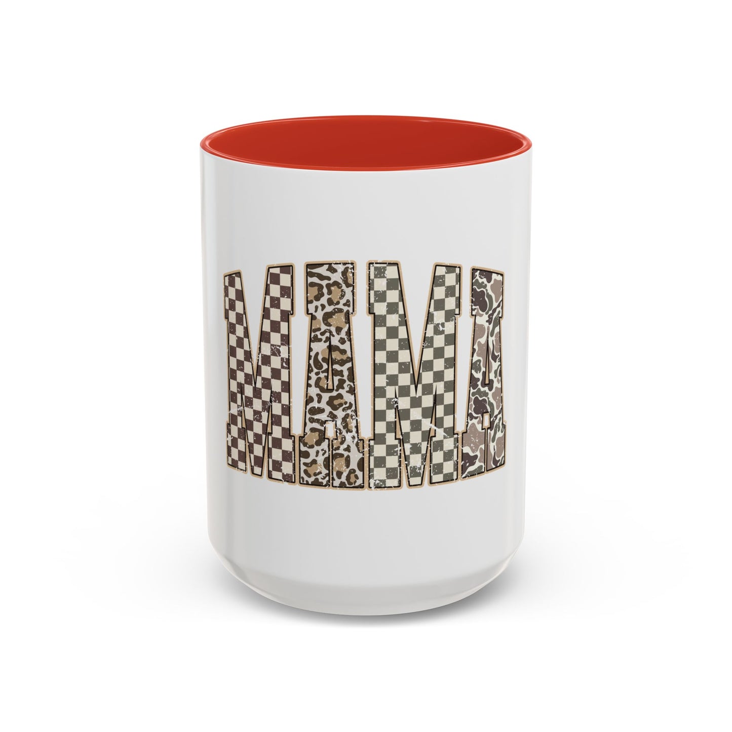 Mama Leopard & Checker Accent Coffee Mug