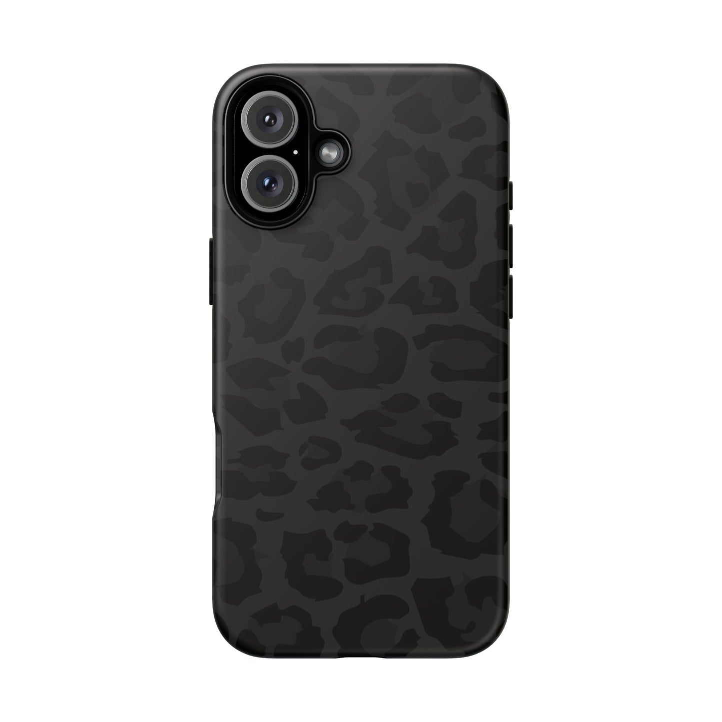Black Leopard Print Tough Phone Case