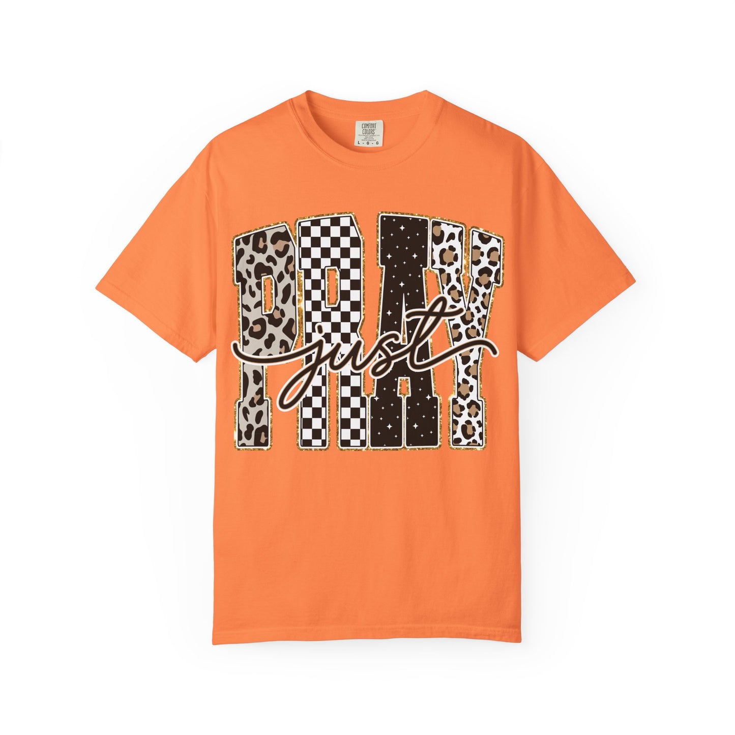Just Play T-Shirt — Checker & Leopard Graphic Tee