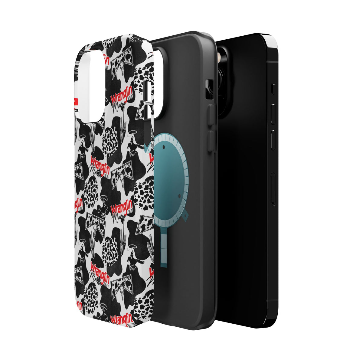 Cow Print 'Wranglin' Magnetic Impact iPhone Case