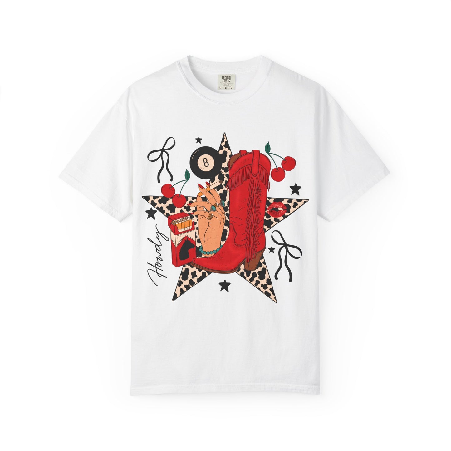 Graphic T-Shirt Cowgirl Boot & Star Design