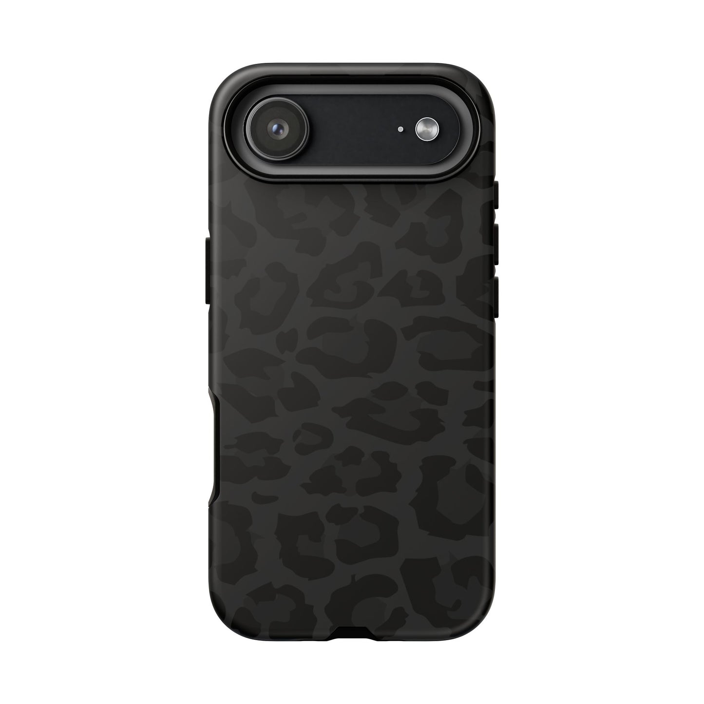 Black Leopard Print Tough Phone Case
