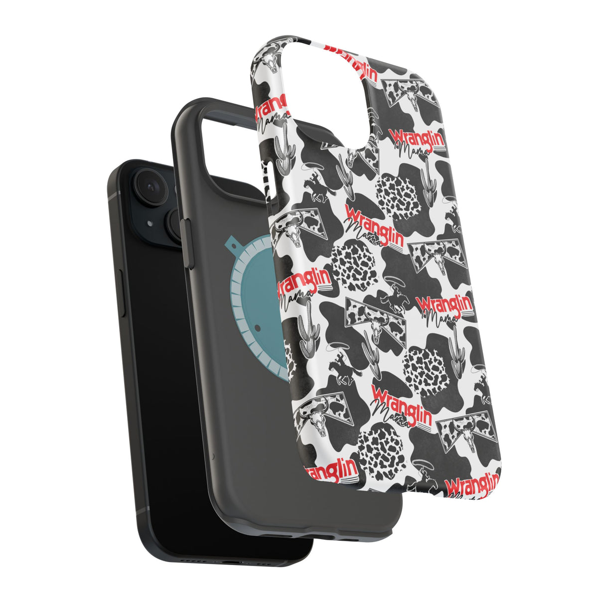 Cow Print 'Wranglin' Magnetic Impact iPhone Case