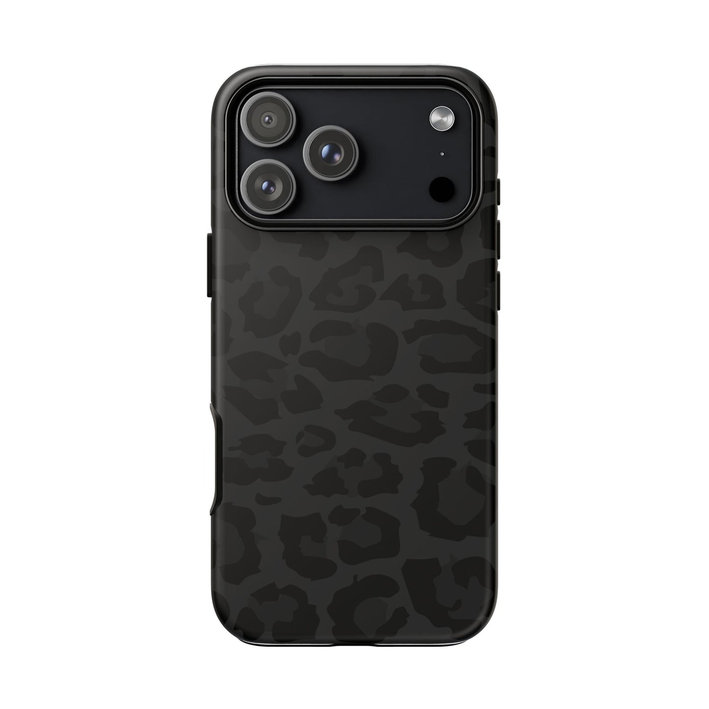 Black Leopard Print Tough Phone Case