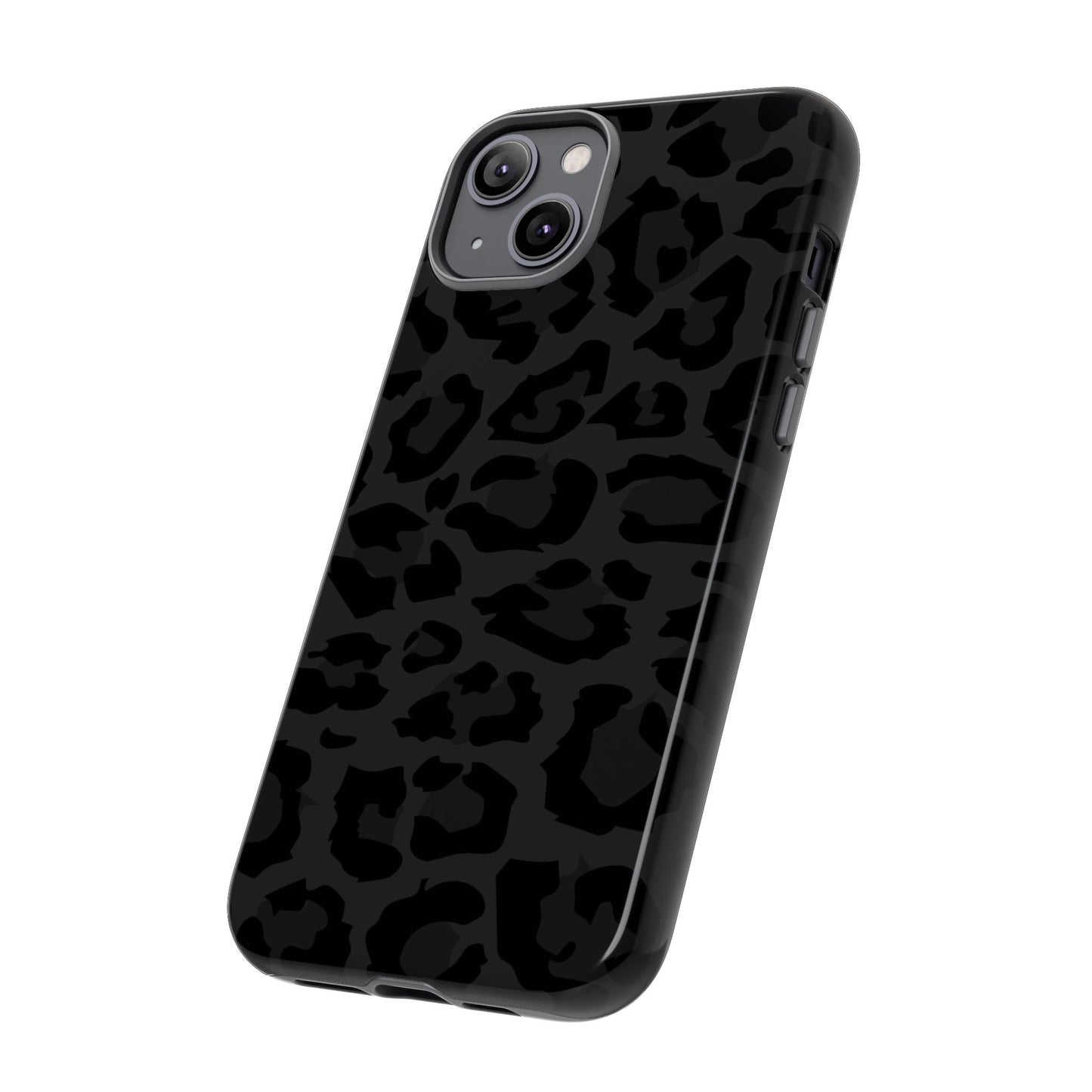 Black Leopard Print Tough Phone Case