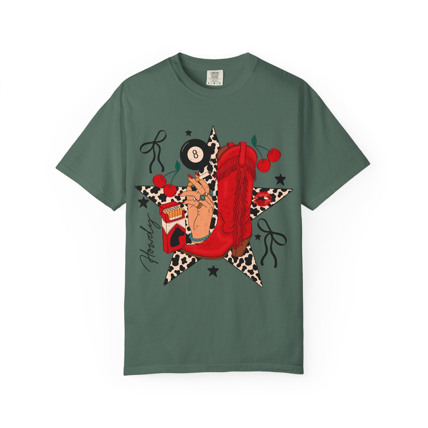 Graphic T-Shirt Cowgirl Boot & Star Design