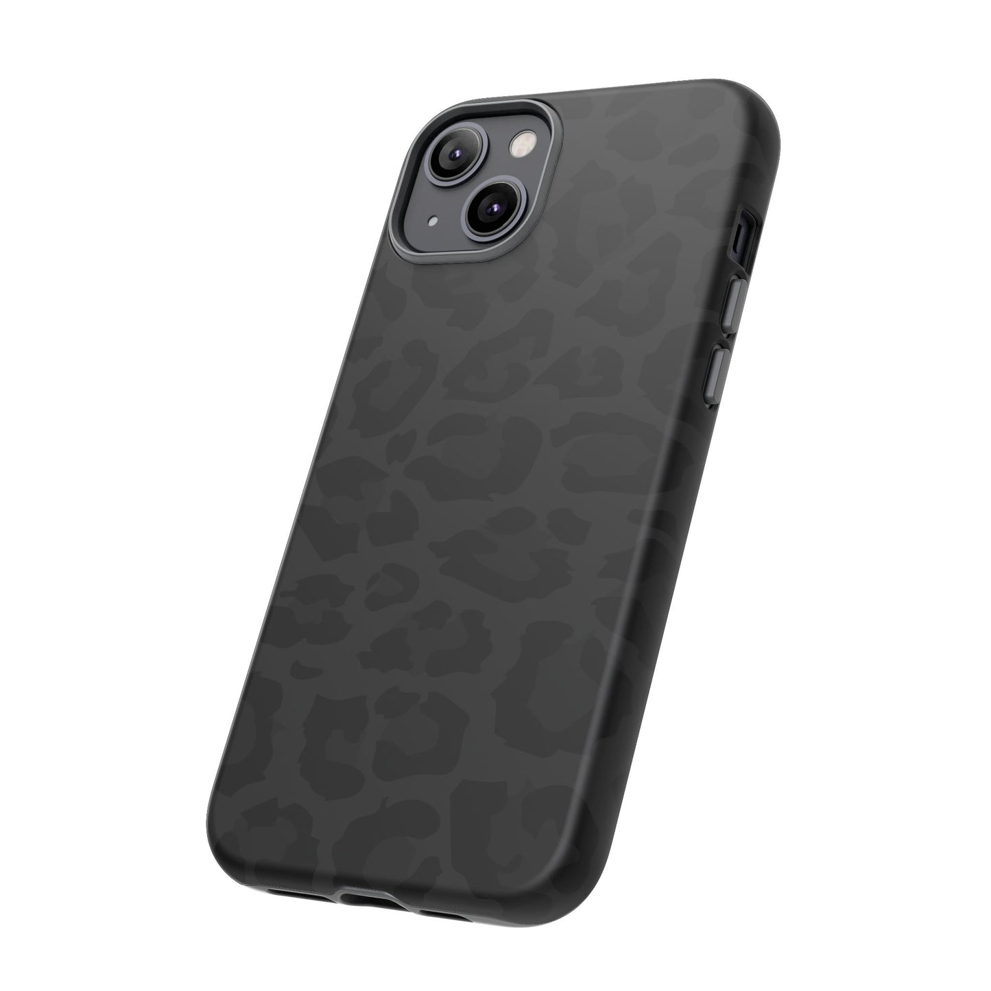 Black Leopard Print Tough Phone Case