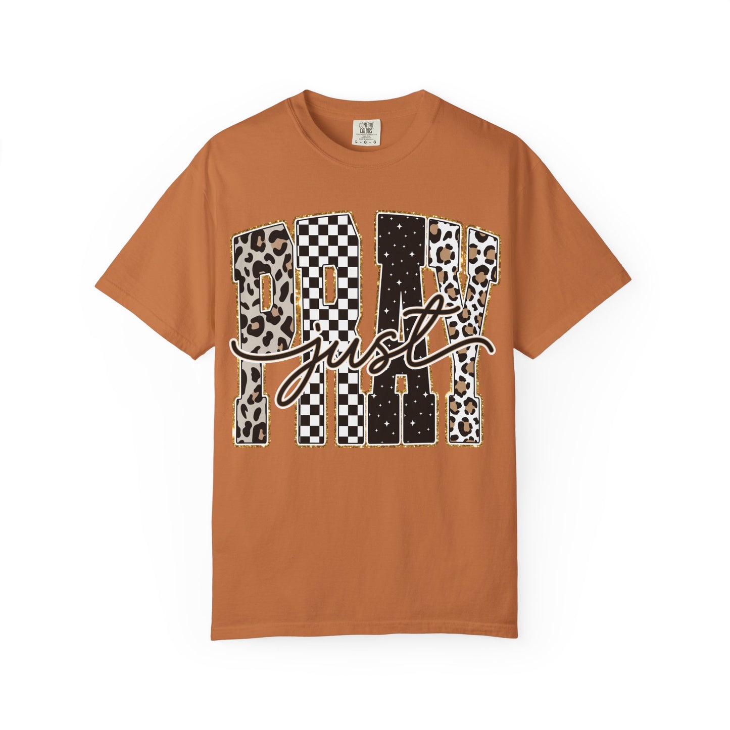 Just Play T-Shirt — Checker & Leopard Graphic Tee