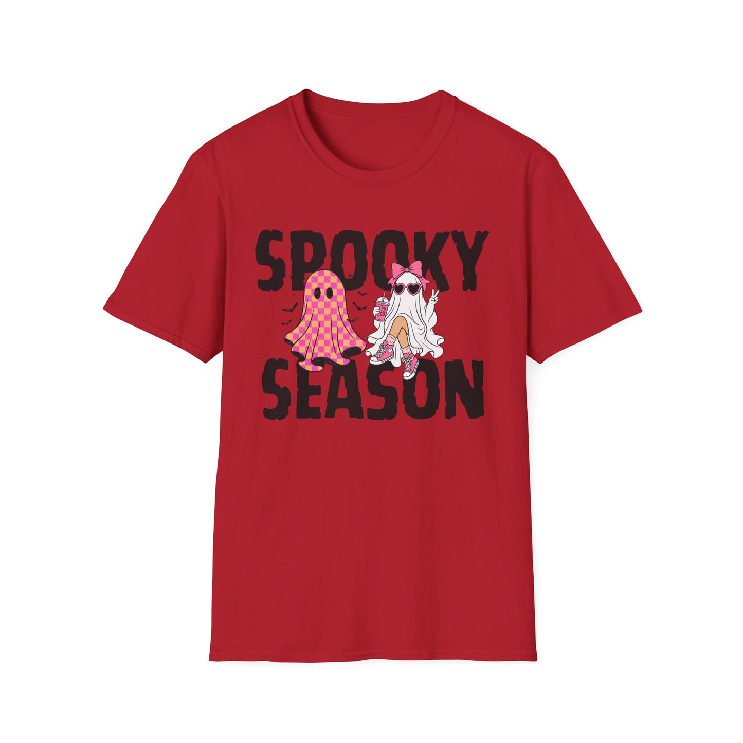 Spooky Season T-Shirt — Cute Ghost & Glam Halloween Tee