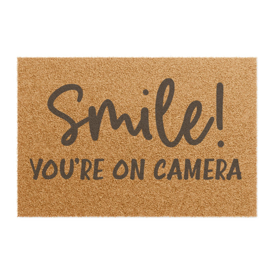 Smile! You’re On Camera Doormat