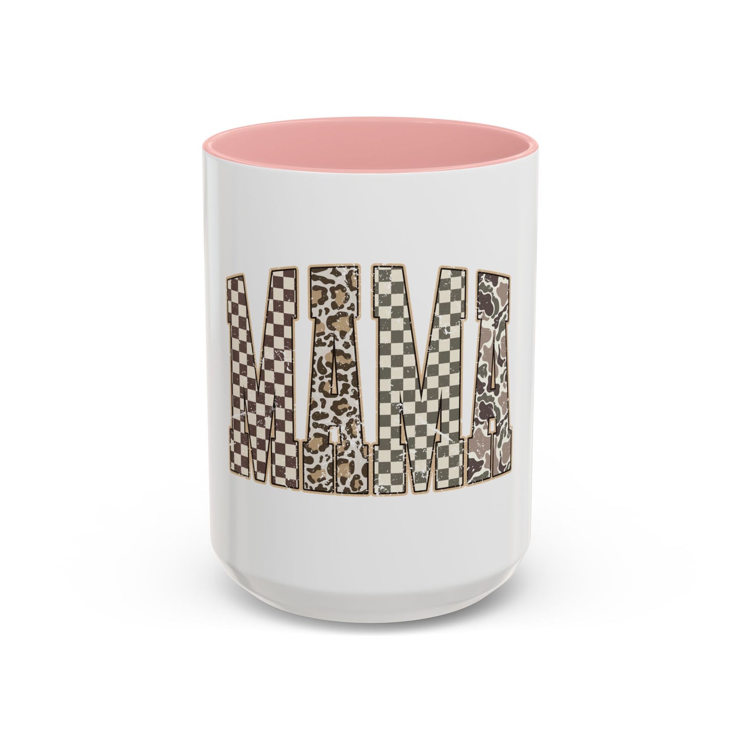 Mama Leopard & Checker Accent Coffee Mug