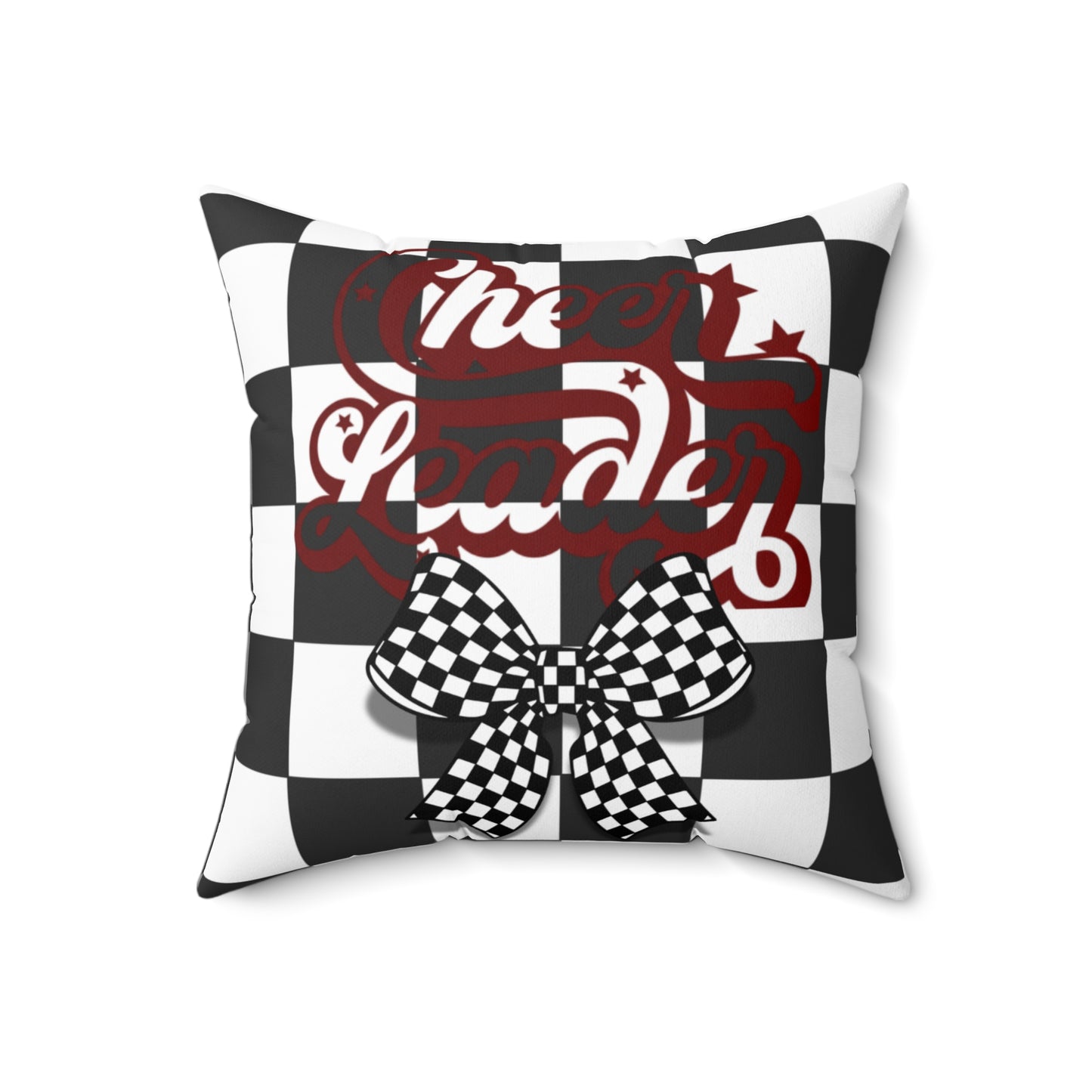 Checkerboard Race Bow Pillow