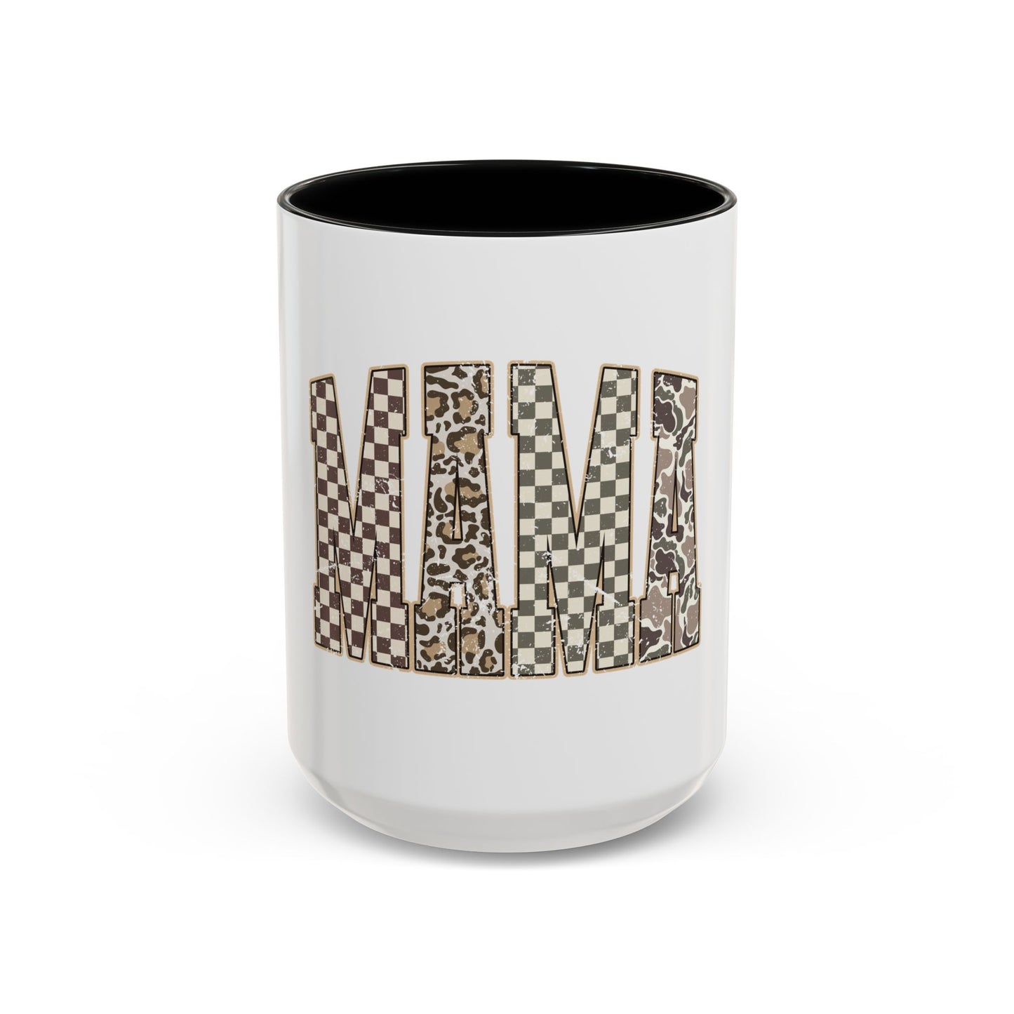 Mama Leopard & Checker Accent Coffee Mug
