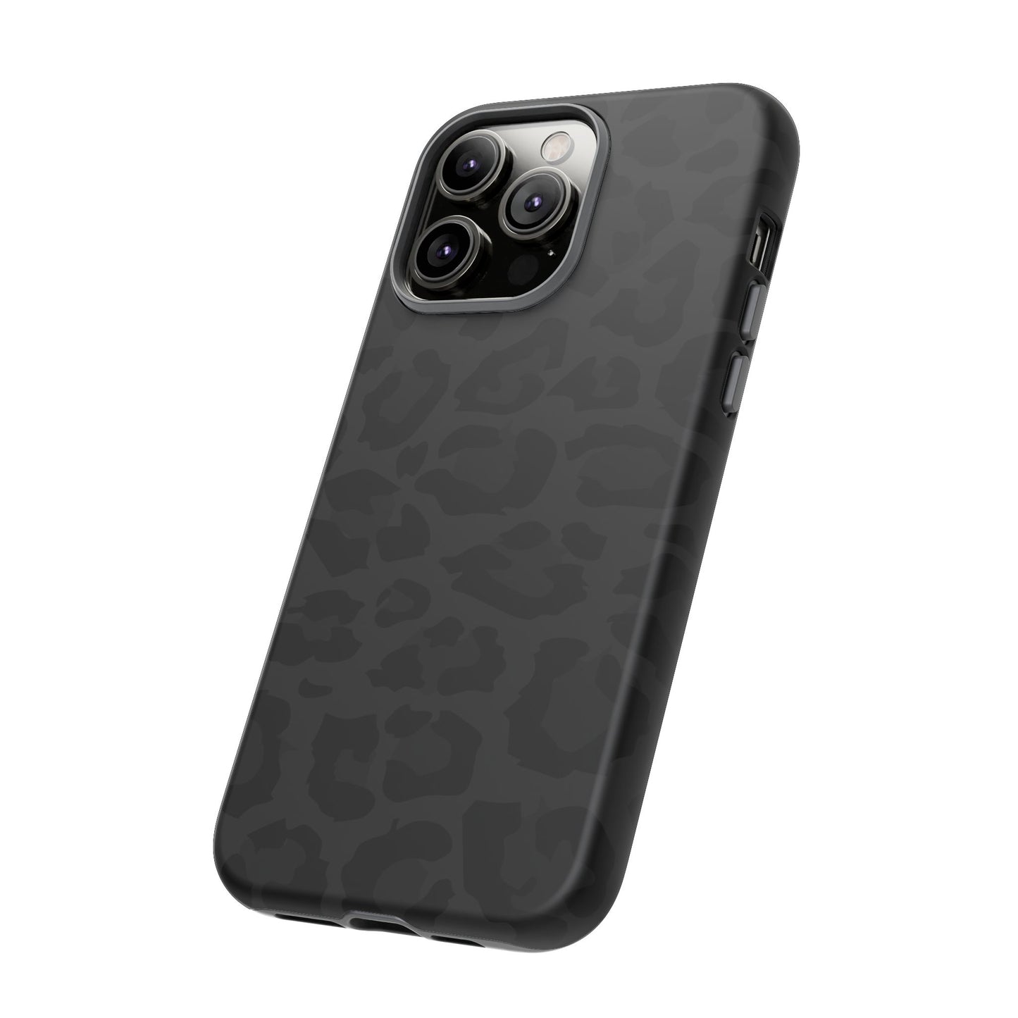 Black Leopard Print Tough Phone Case