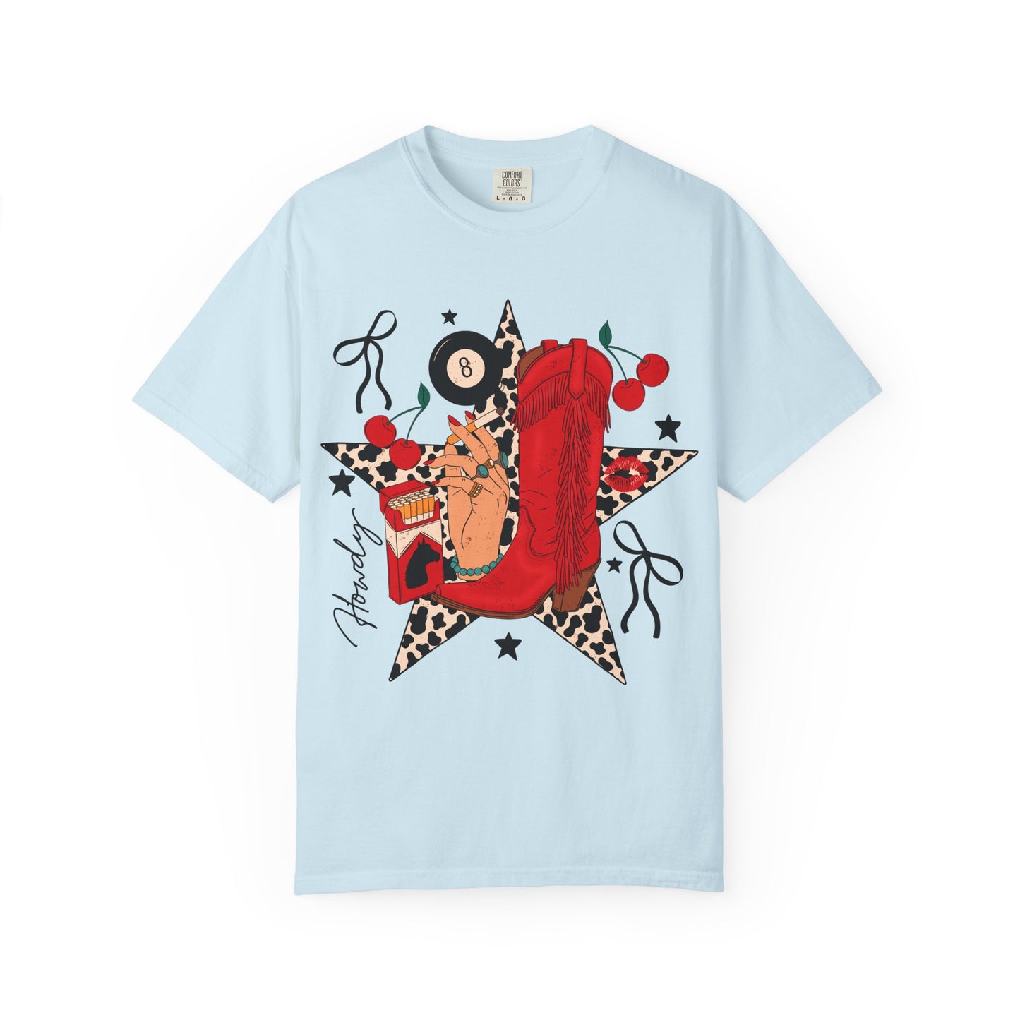 Graphic T-Shirt Cowgirl Boot & Star Design