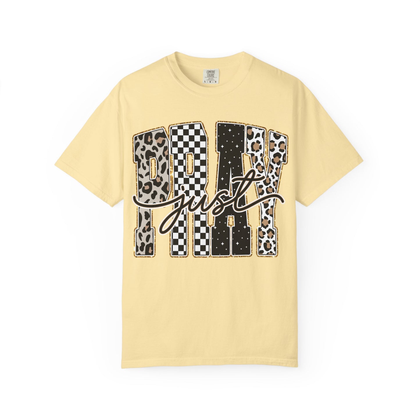 Just Play T-Shirt — Checker & Leopard Graphic Tee
