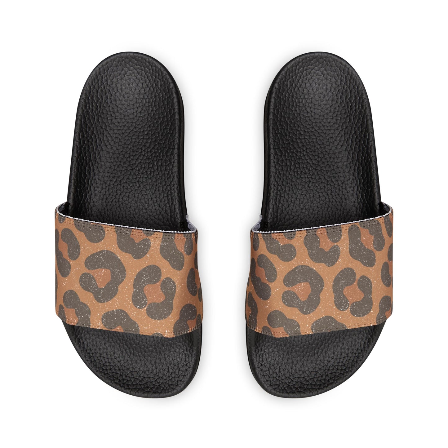 Leopard Print Removable Strap Slide Sandals