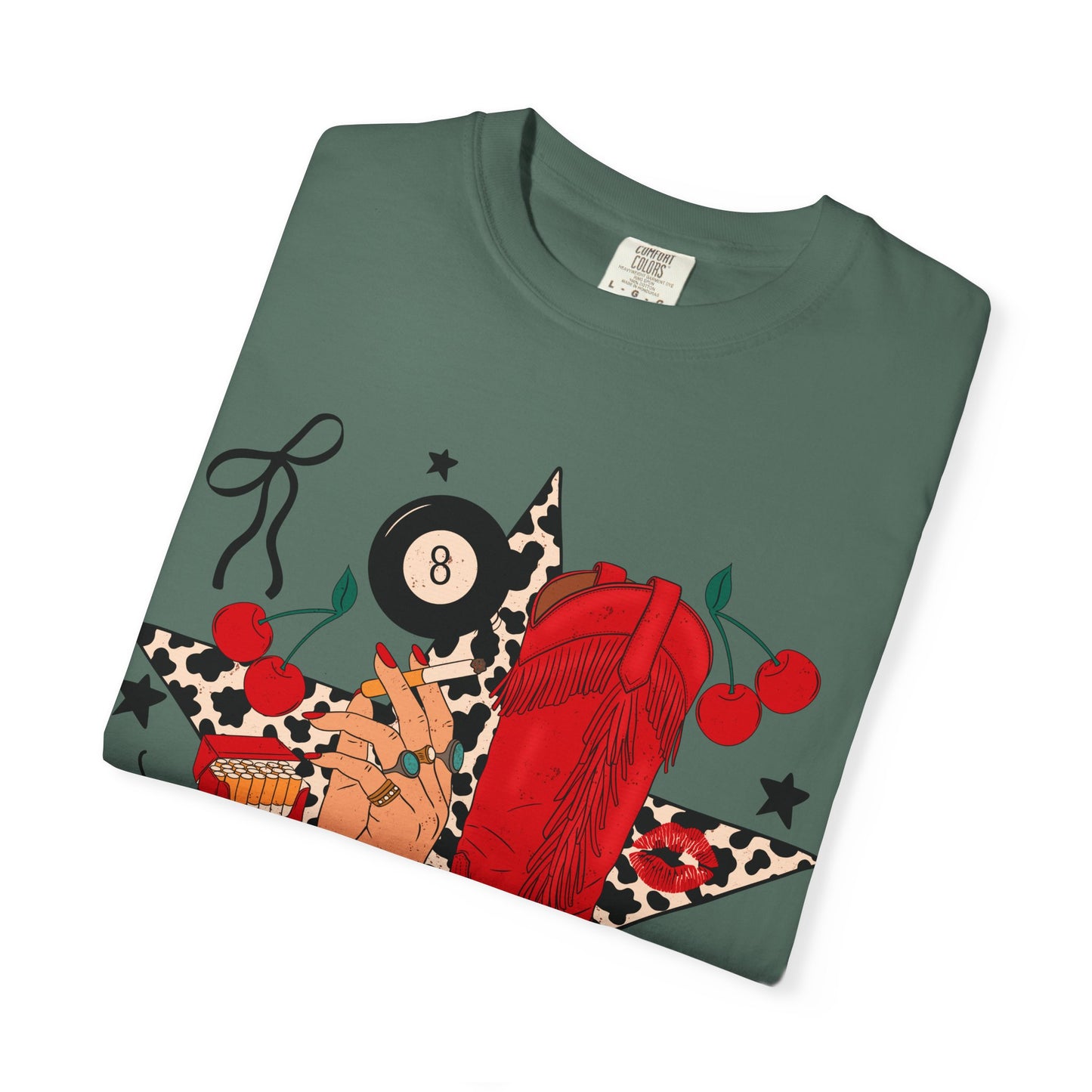 Graphic T-Shirt Cowgirl Boot & Star Design