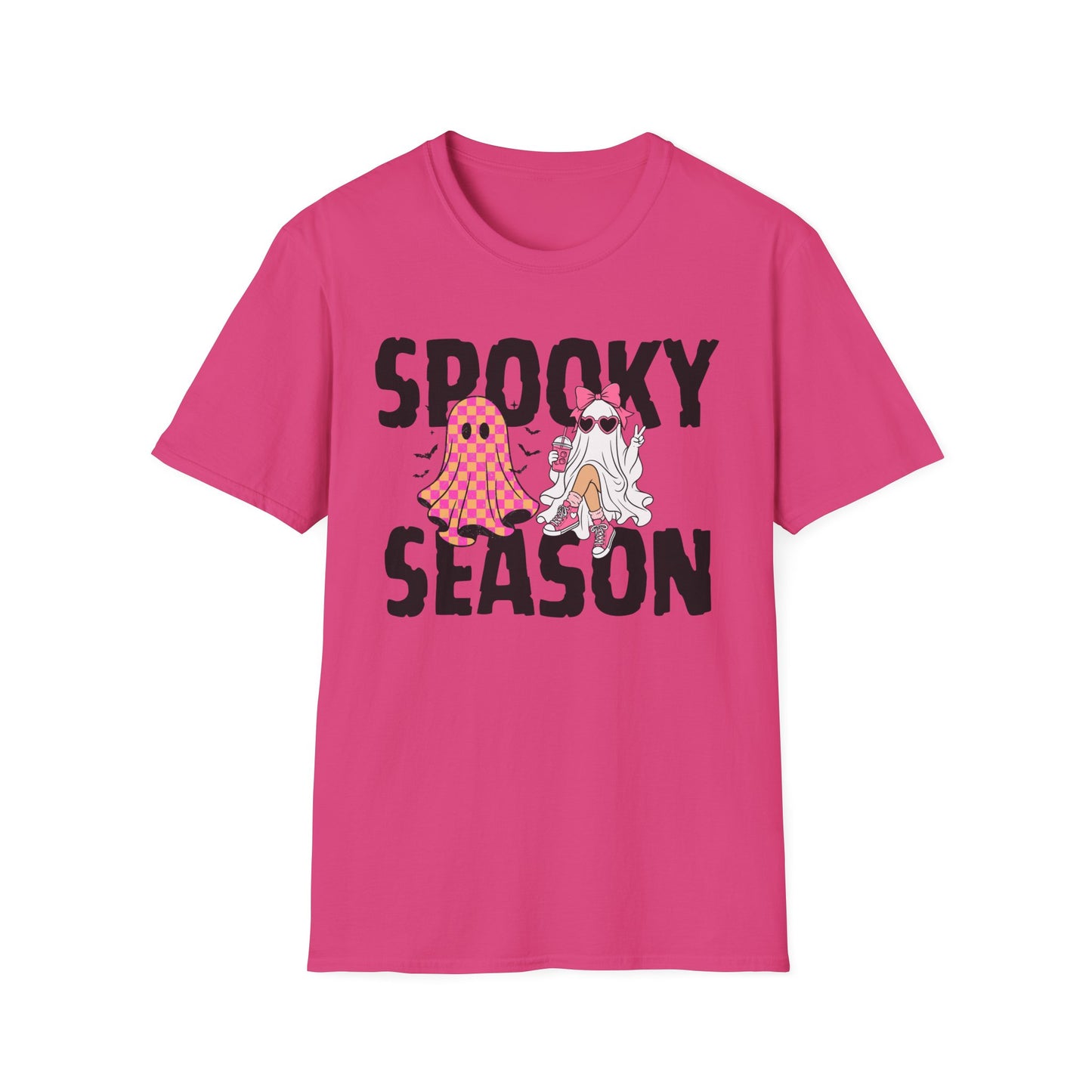 Spooky Season T-Shirt — Cute Ghost & Glam Halloween Tee
