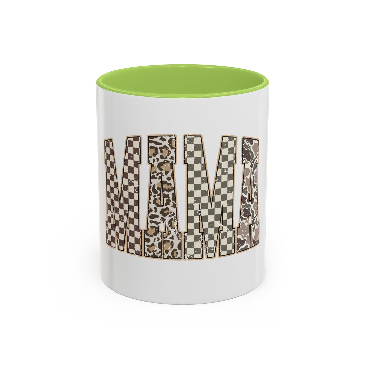 Mama Leopard & Checker Accent Coffee Mug