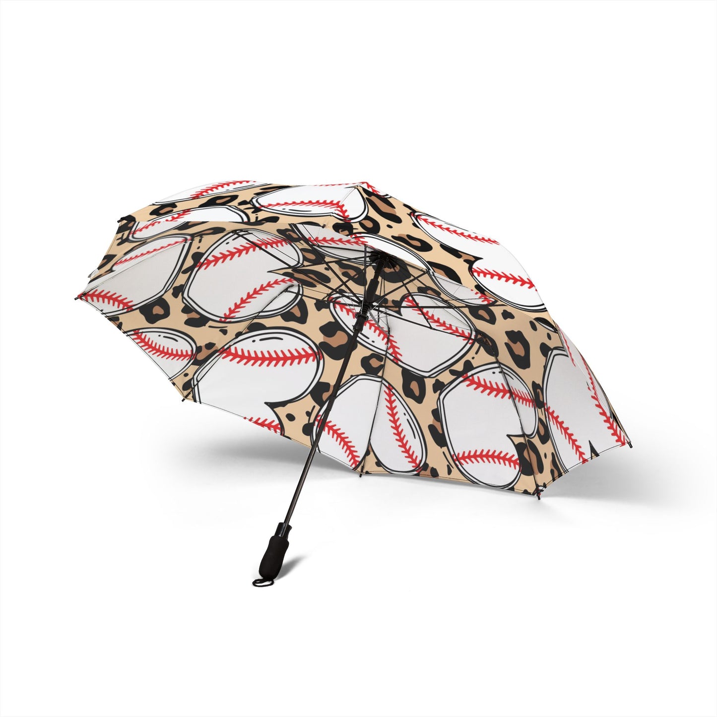 Leopard Baseball Foldable Umbrella