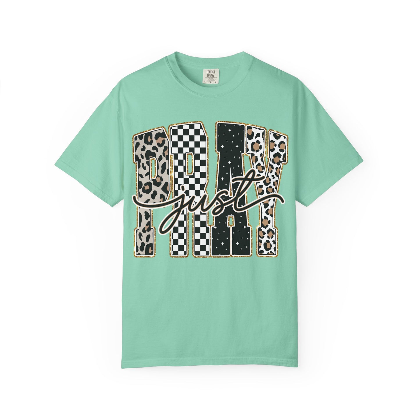 Just Play T-Shirt — Checker & Leopard Graphic Tee