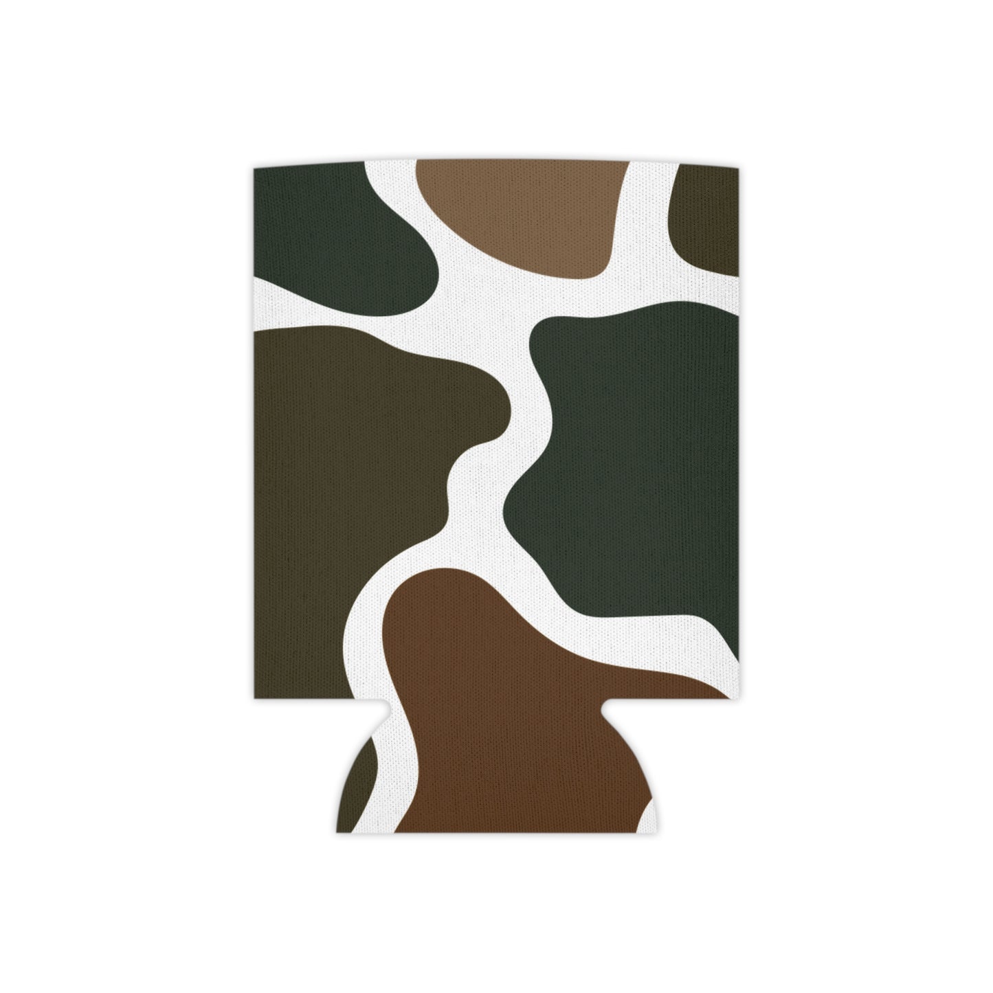 Camouflage Pattern Can Cooler – Brown Green Camo Beer Koozie