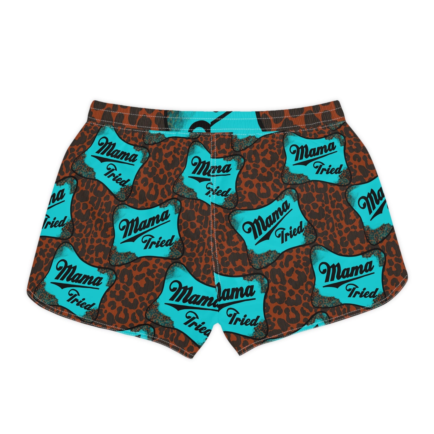 Mama Tried Leopard Print Casual Shorts