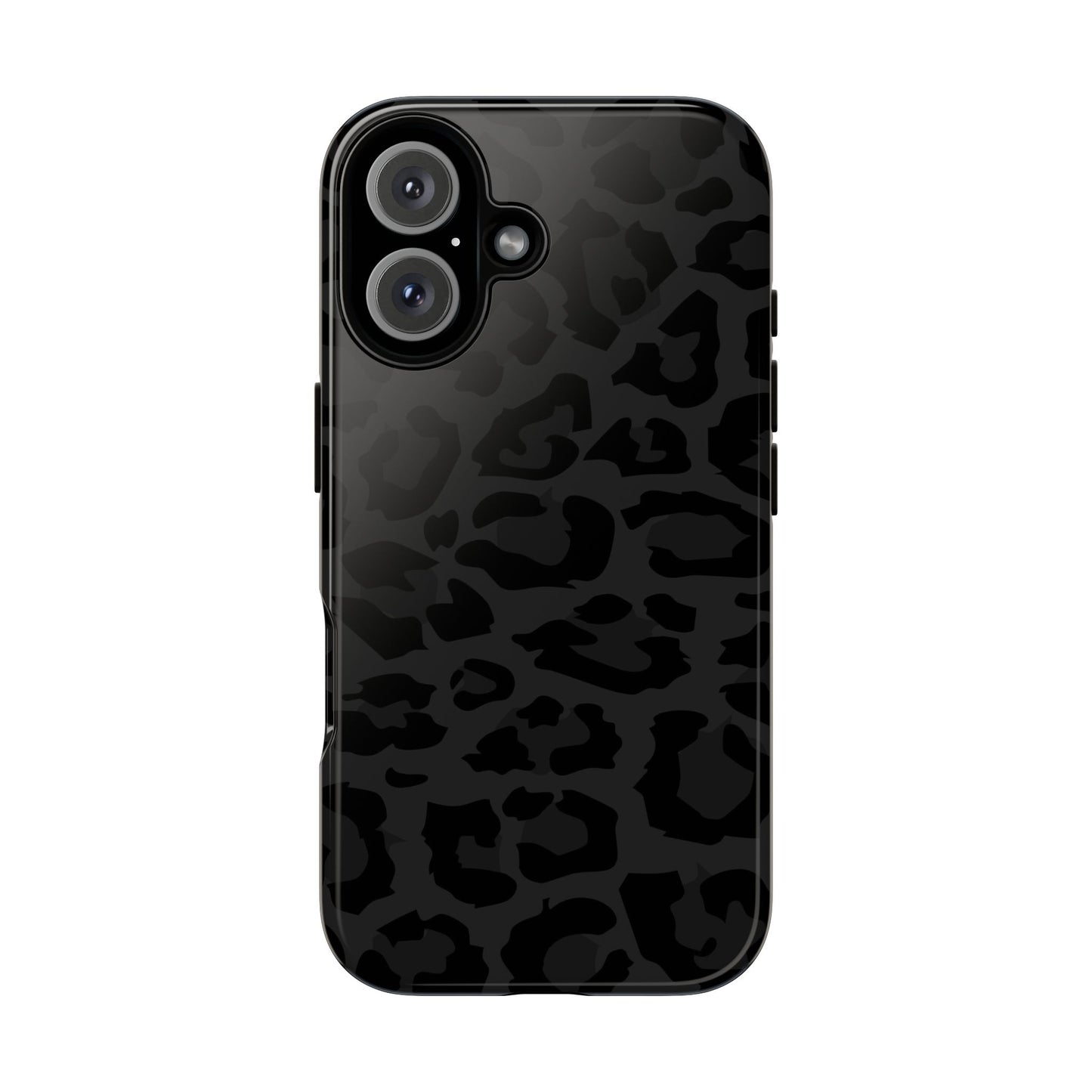 Black Leopard Print Tough Phone Case
