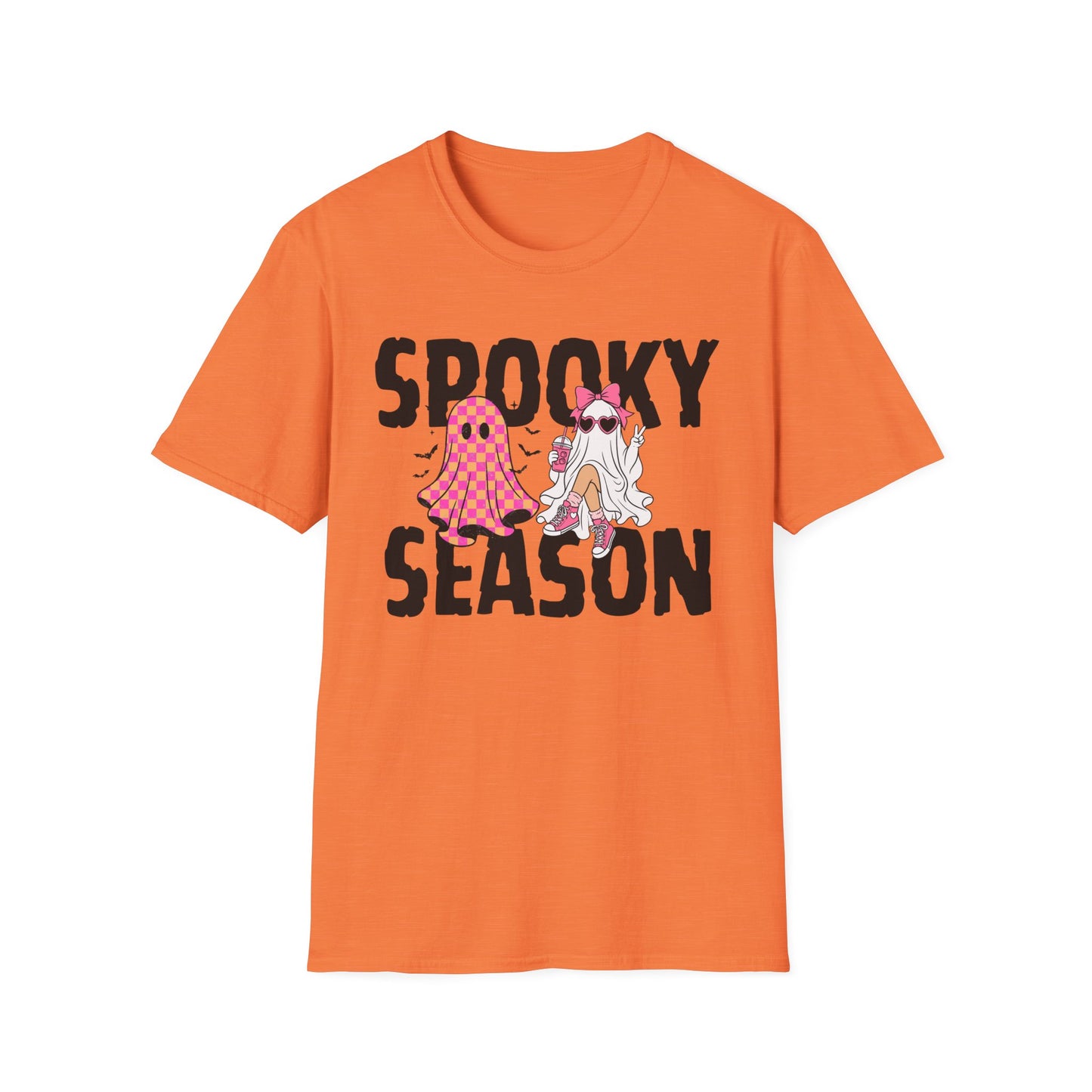 Spooky Season T-Shirt — Cute Ghost & Glam Halloween Tee