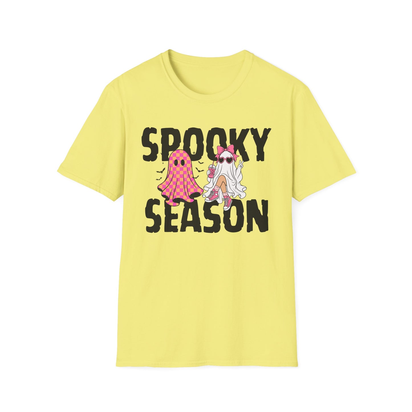 Spooky Season T-Shirt — Cute Ghost & Glam Halloween Tee