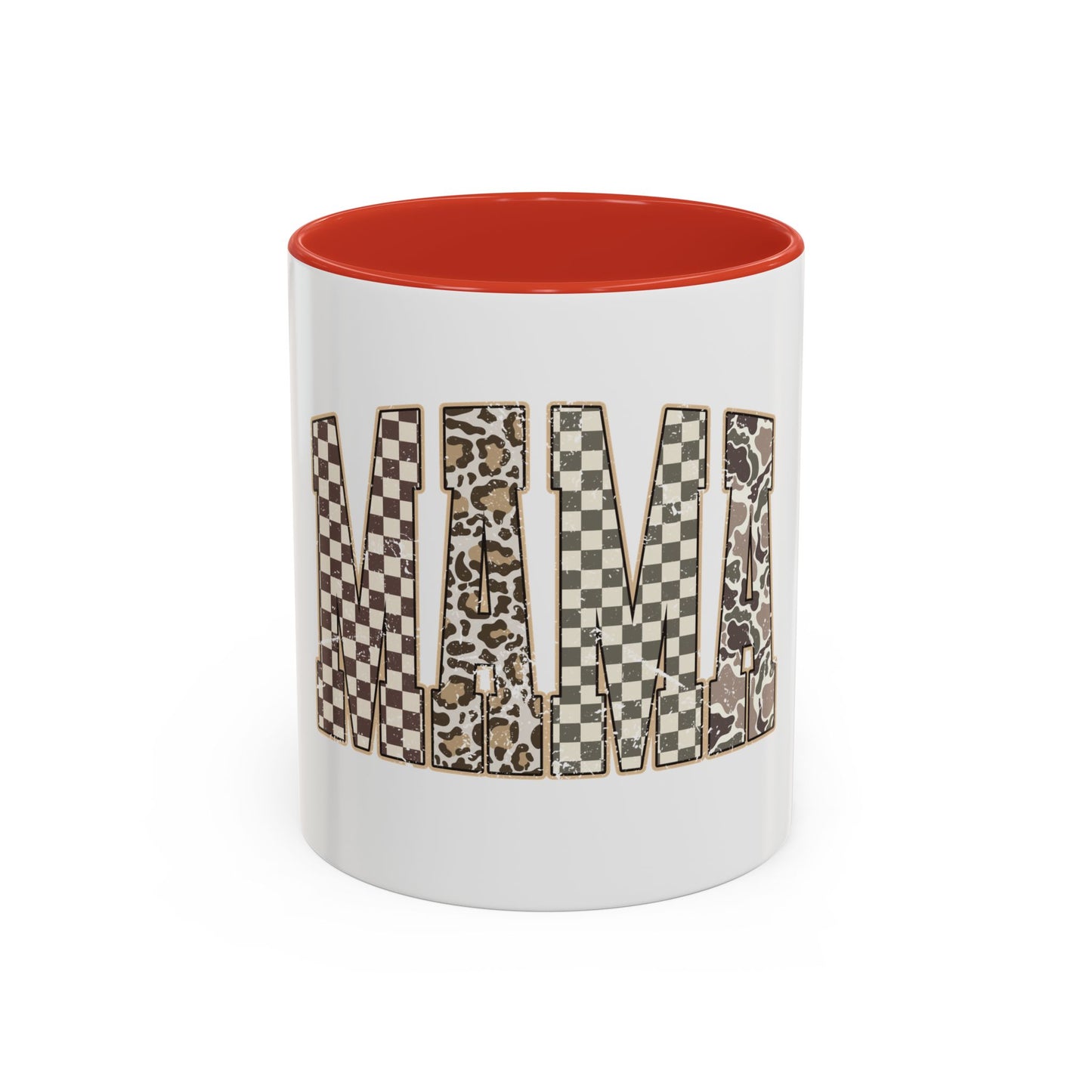 Mama Leopard & Checker Accent Coffee Mug