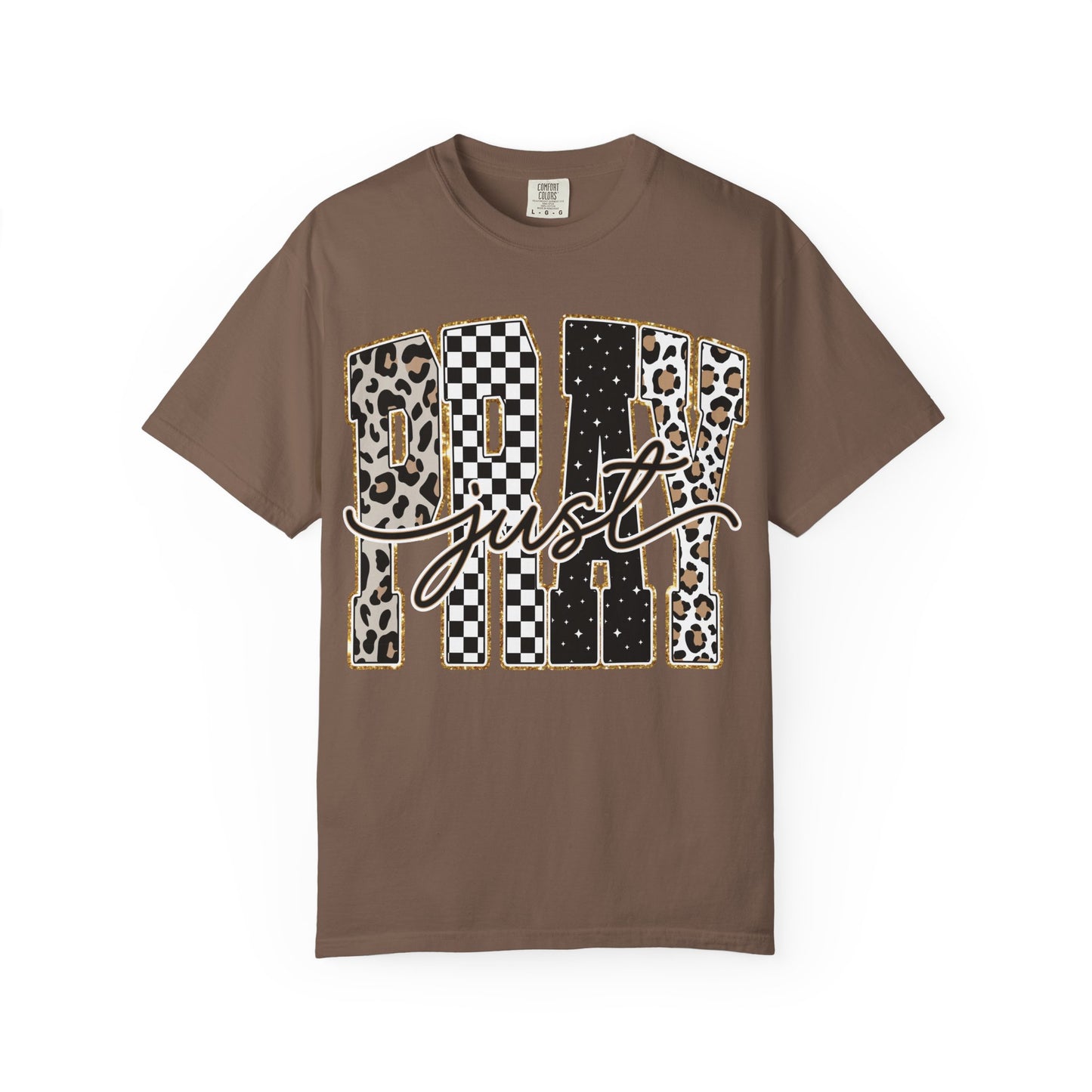 Just Play T-Shirt — Checker & Leopard Graphic Tee