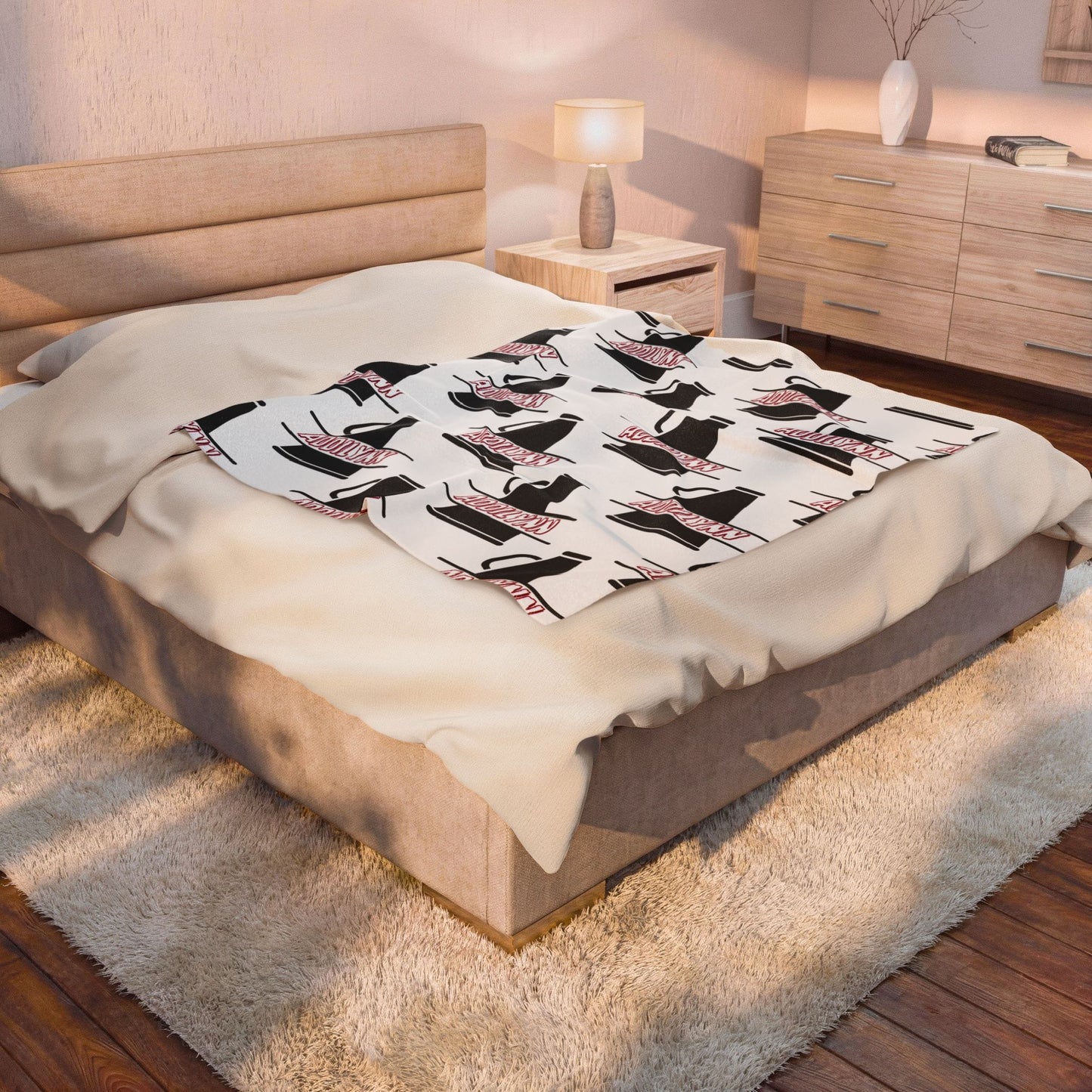 Personalized Coffee Kettle Plush Blanket — Custom Name 'ADDILYN' Cozy Throw