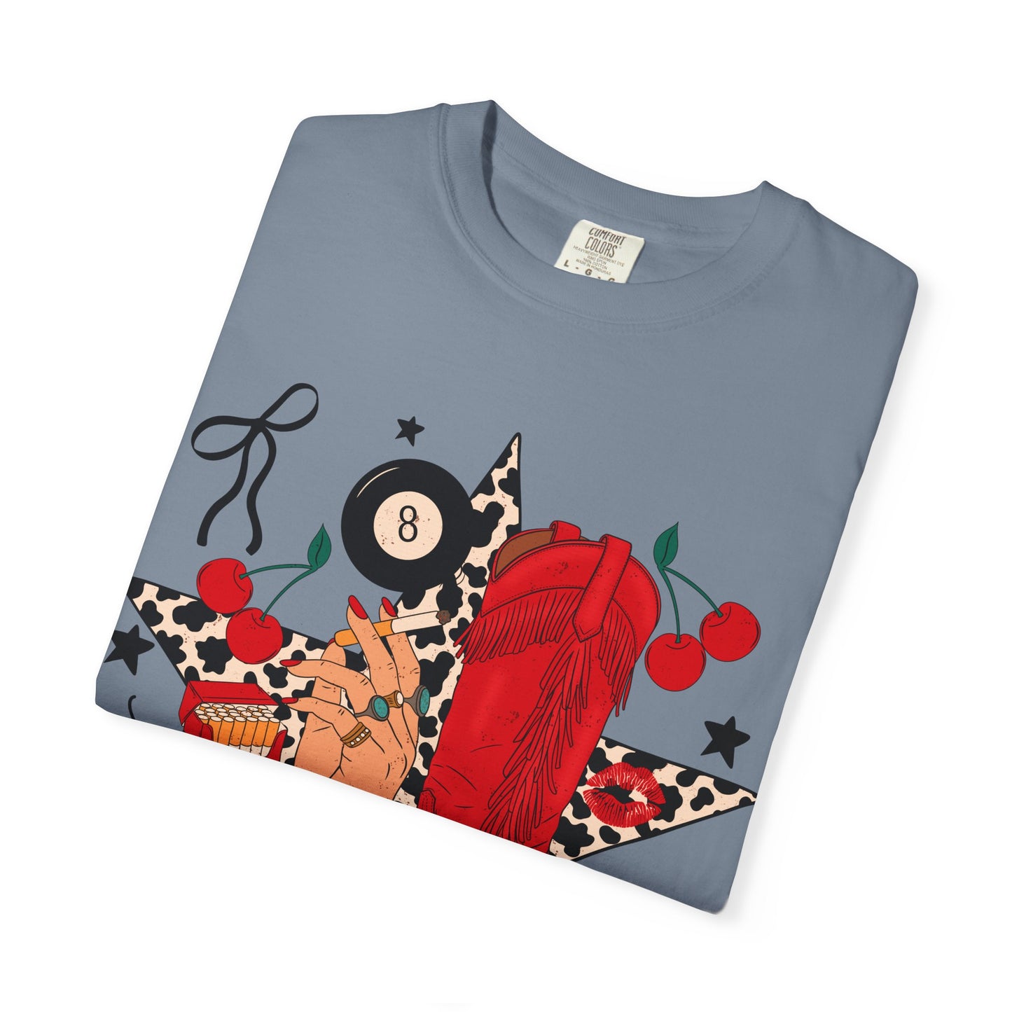 Graphic T-Shirt Cowgirl Boot & Star Design
